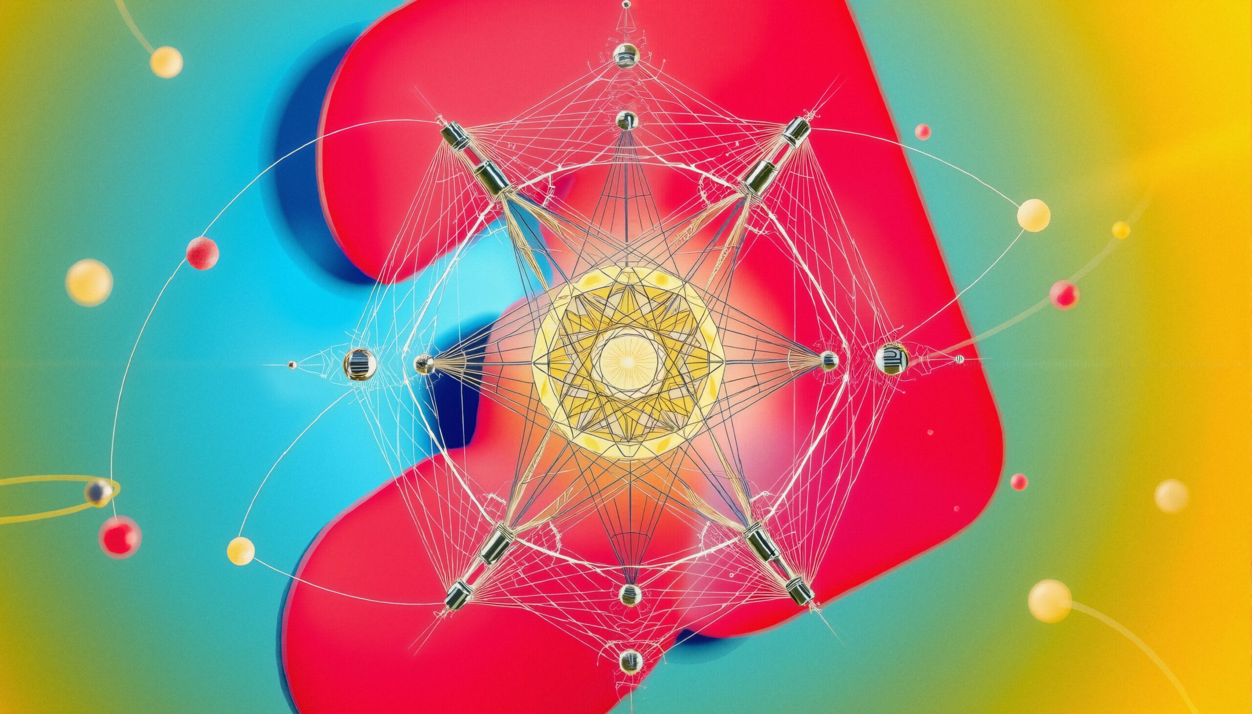 Interconnected Abstract Geometric Design