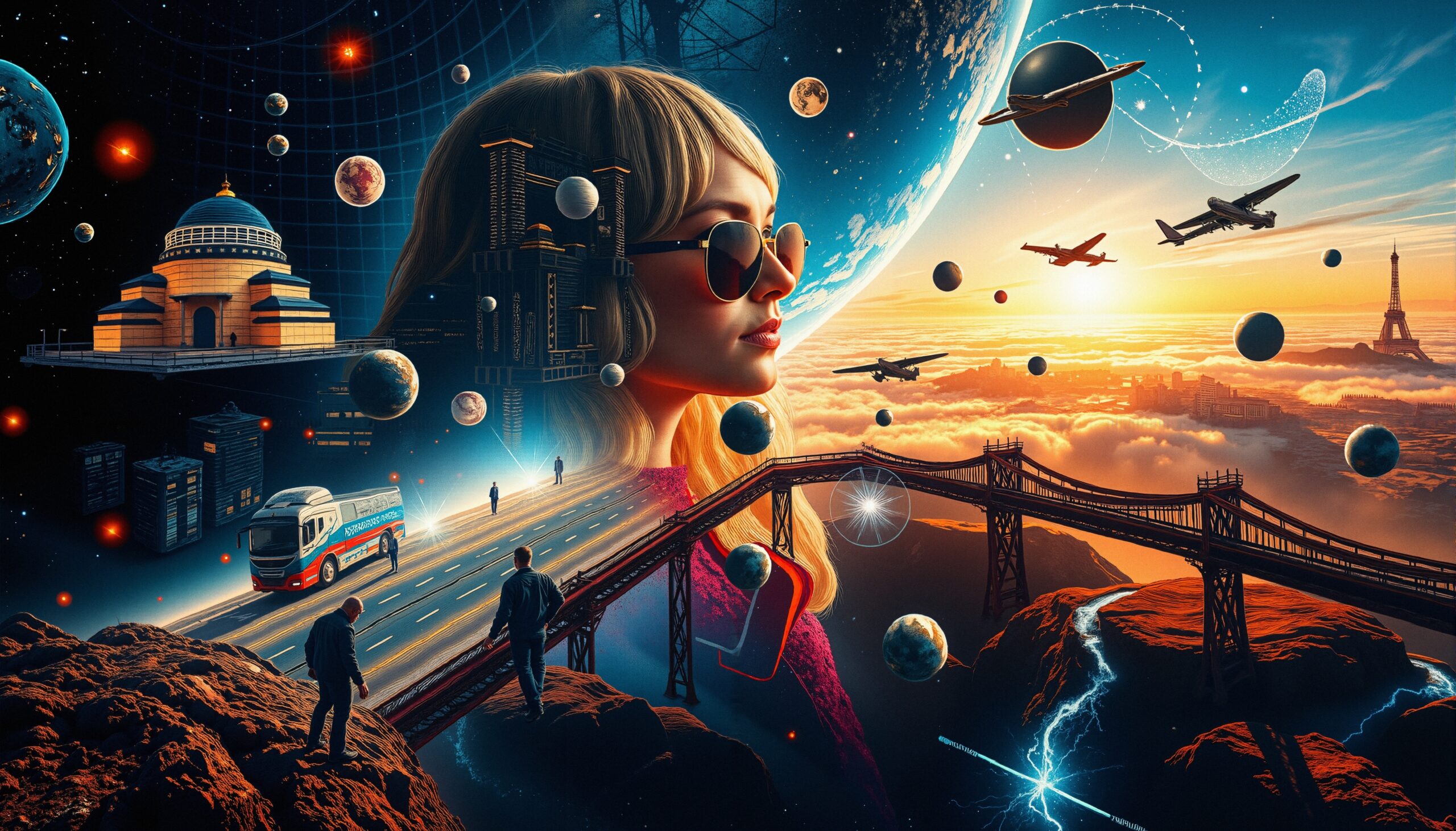 Surreal Fusion of Earth and Space