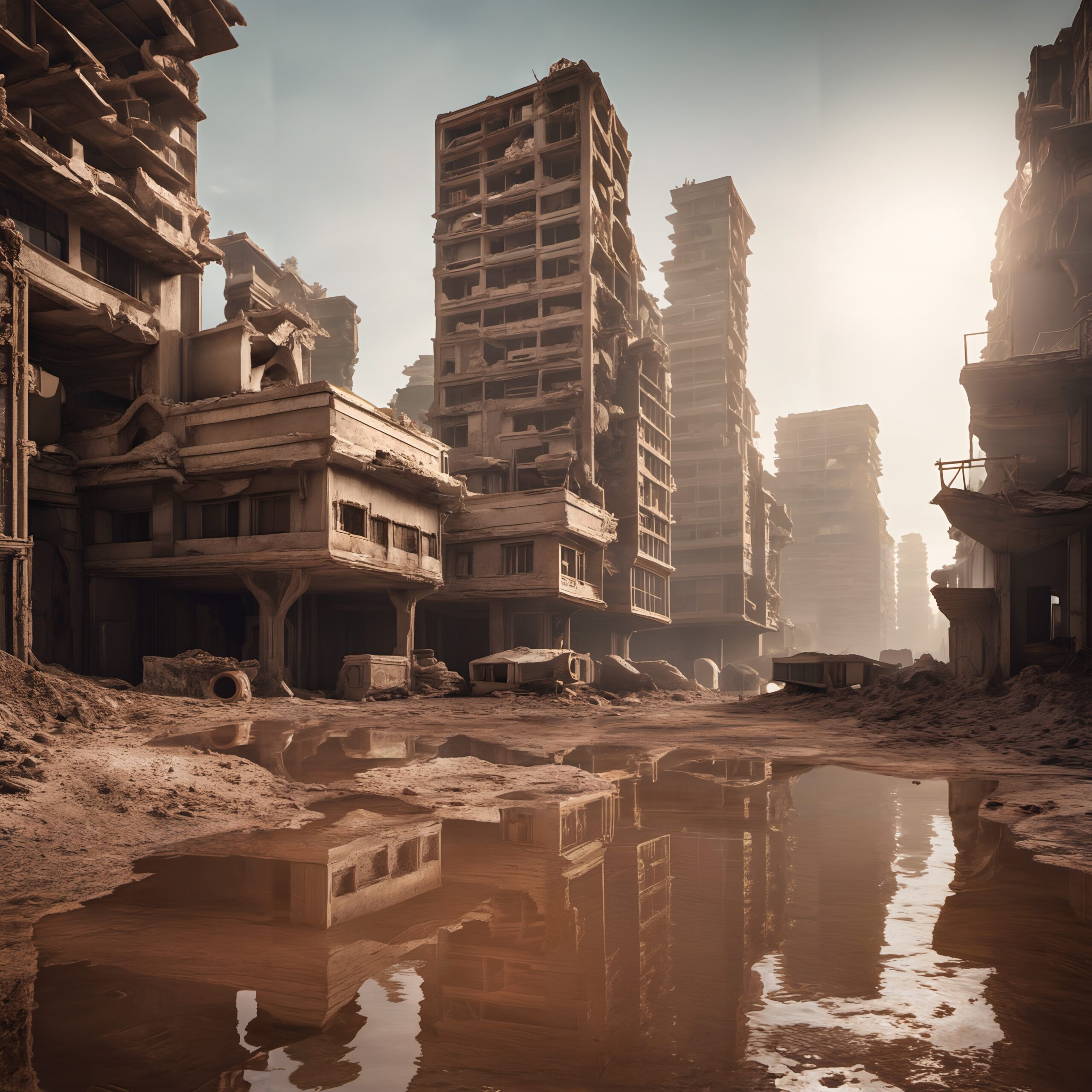 Abandoned City Blocks in Ruin