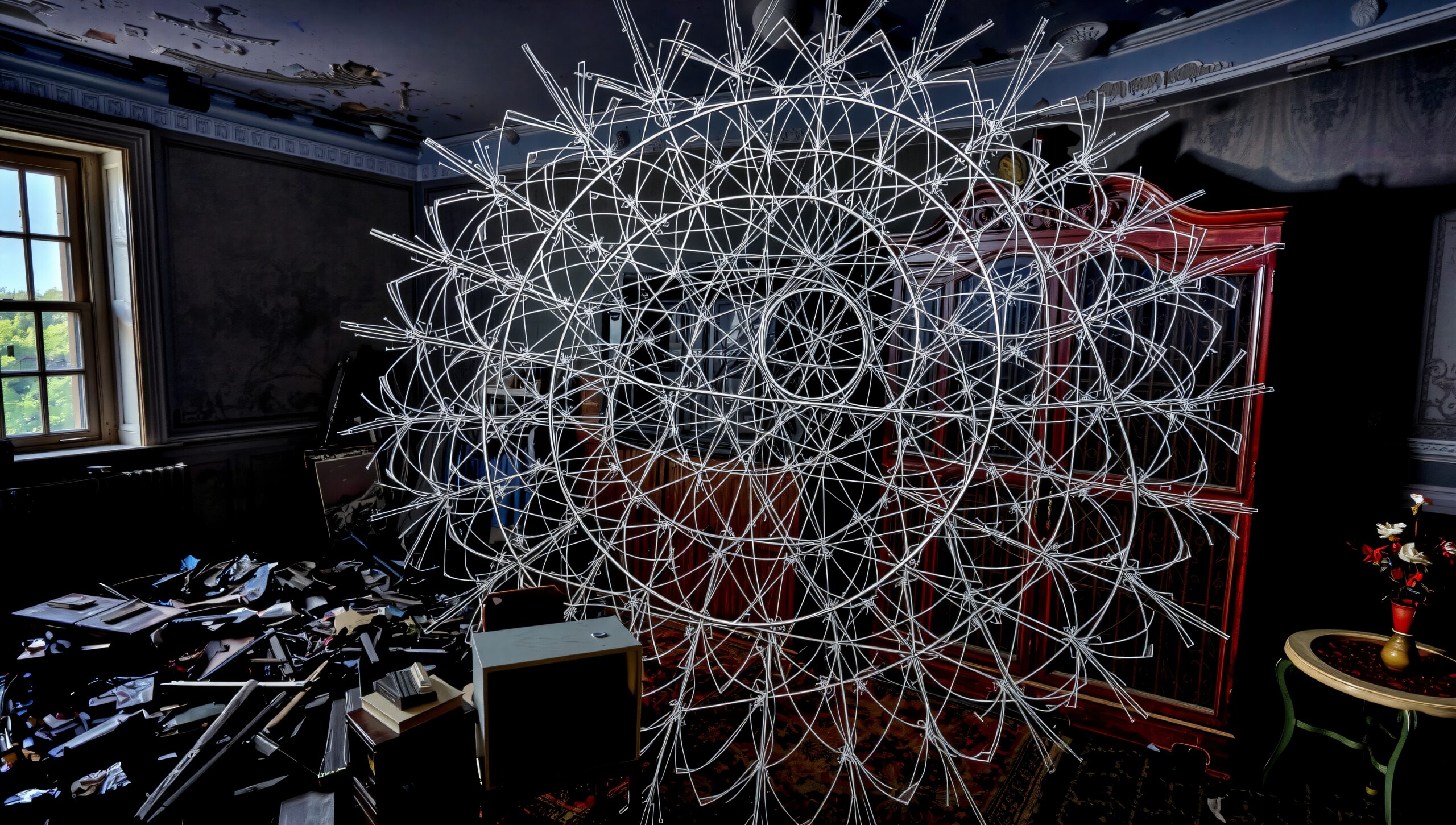 Intricate Geometric Room Installation