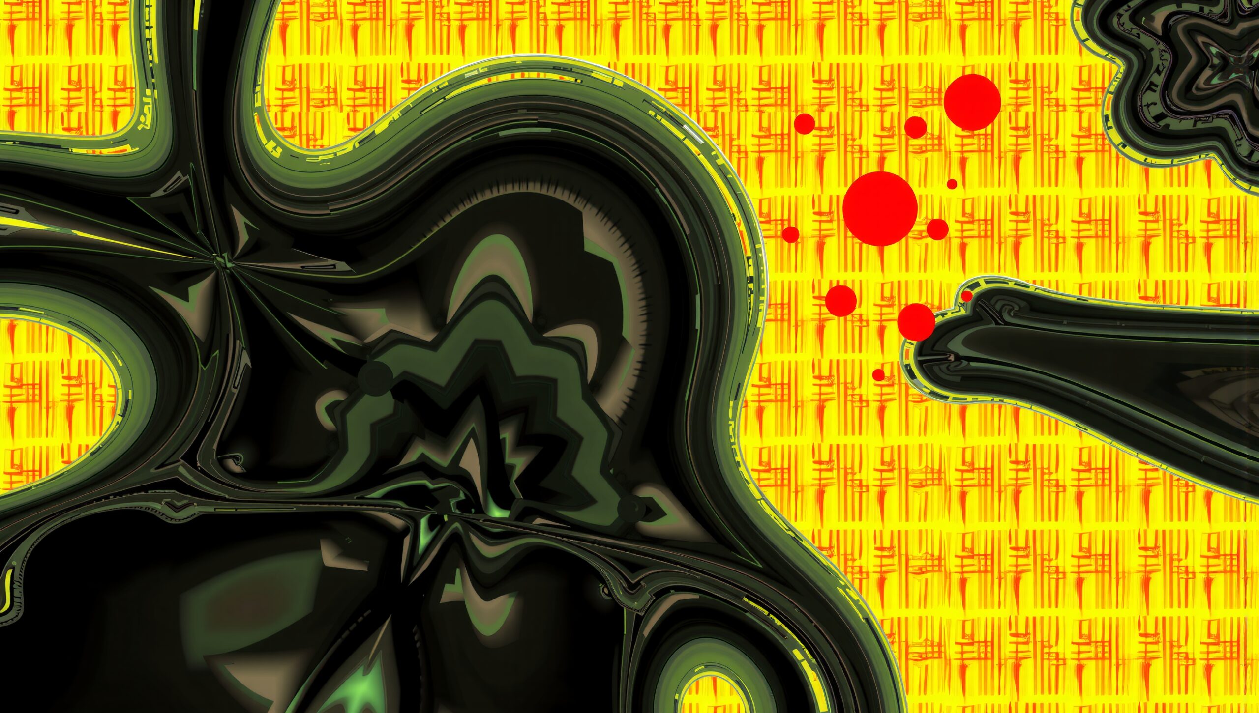 Abstract Yellow and Red Patterns