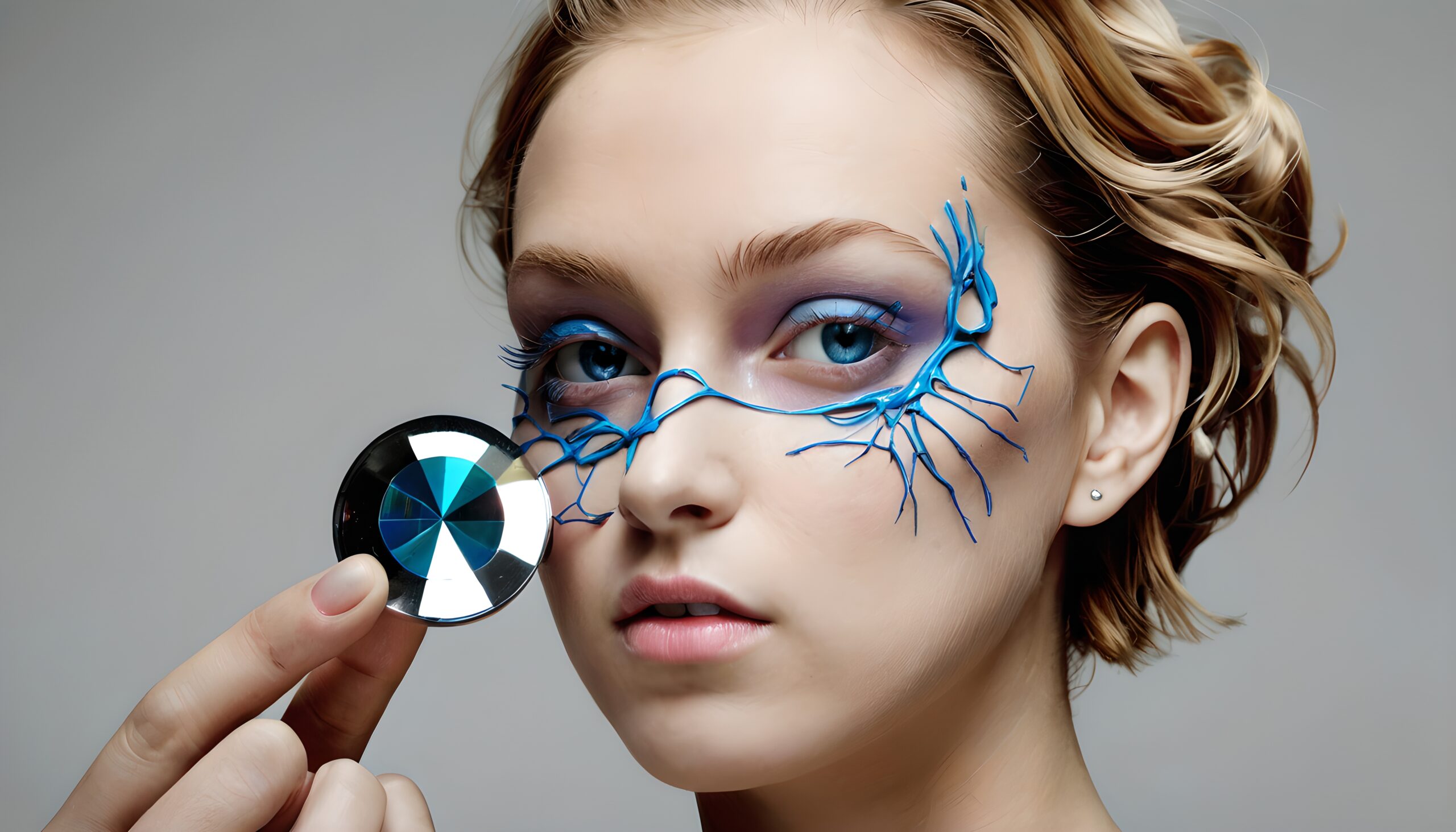 Artistic Makeup and Electric Colors