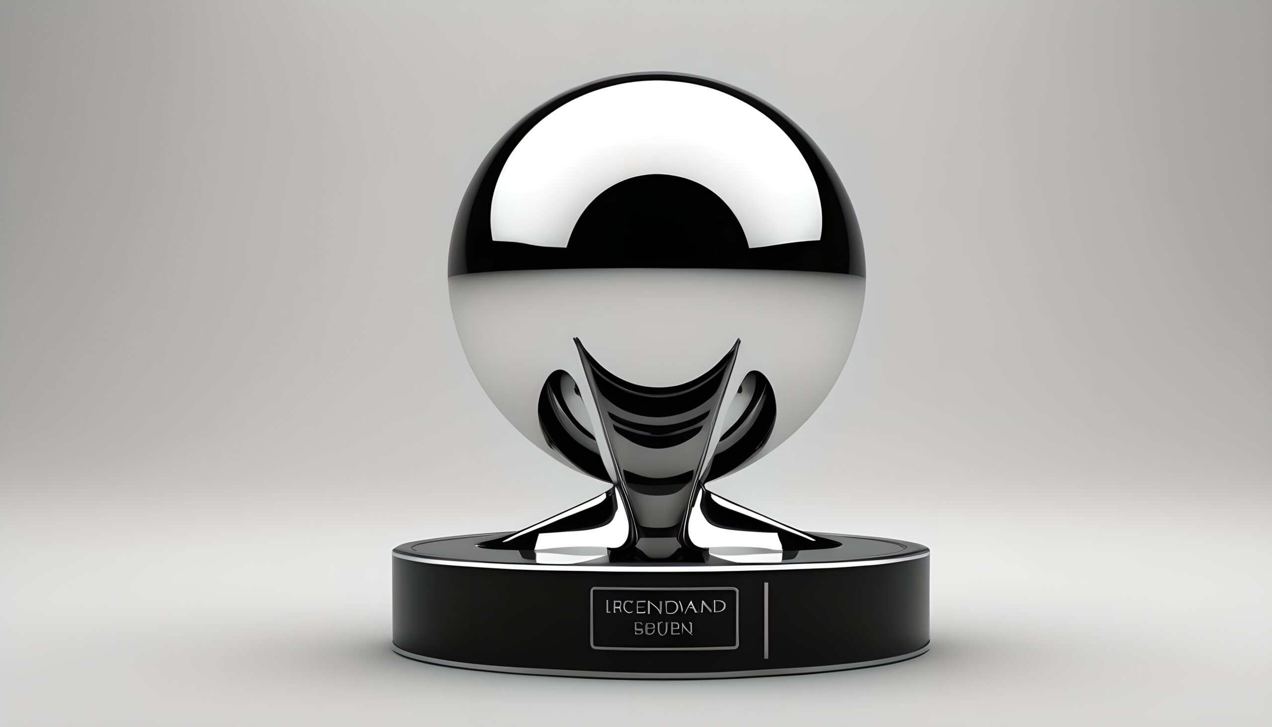 Futuristic Black and Silver Trophy