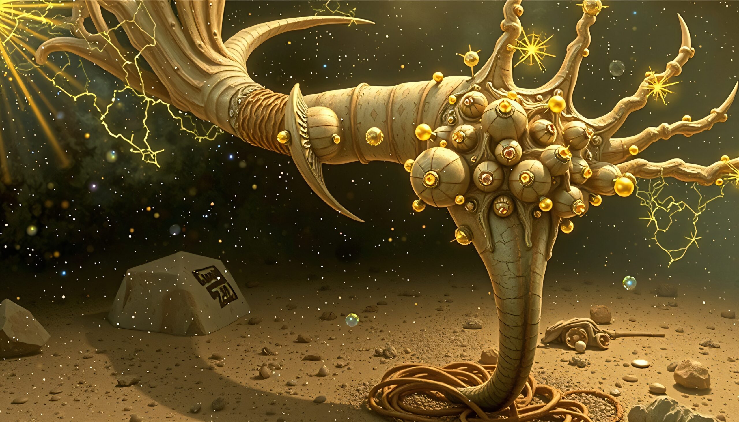 Cosmic Tree of Golden Orbs