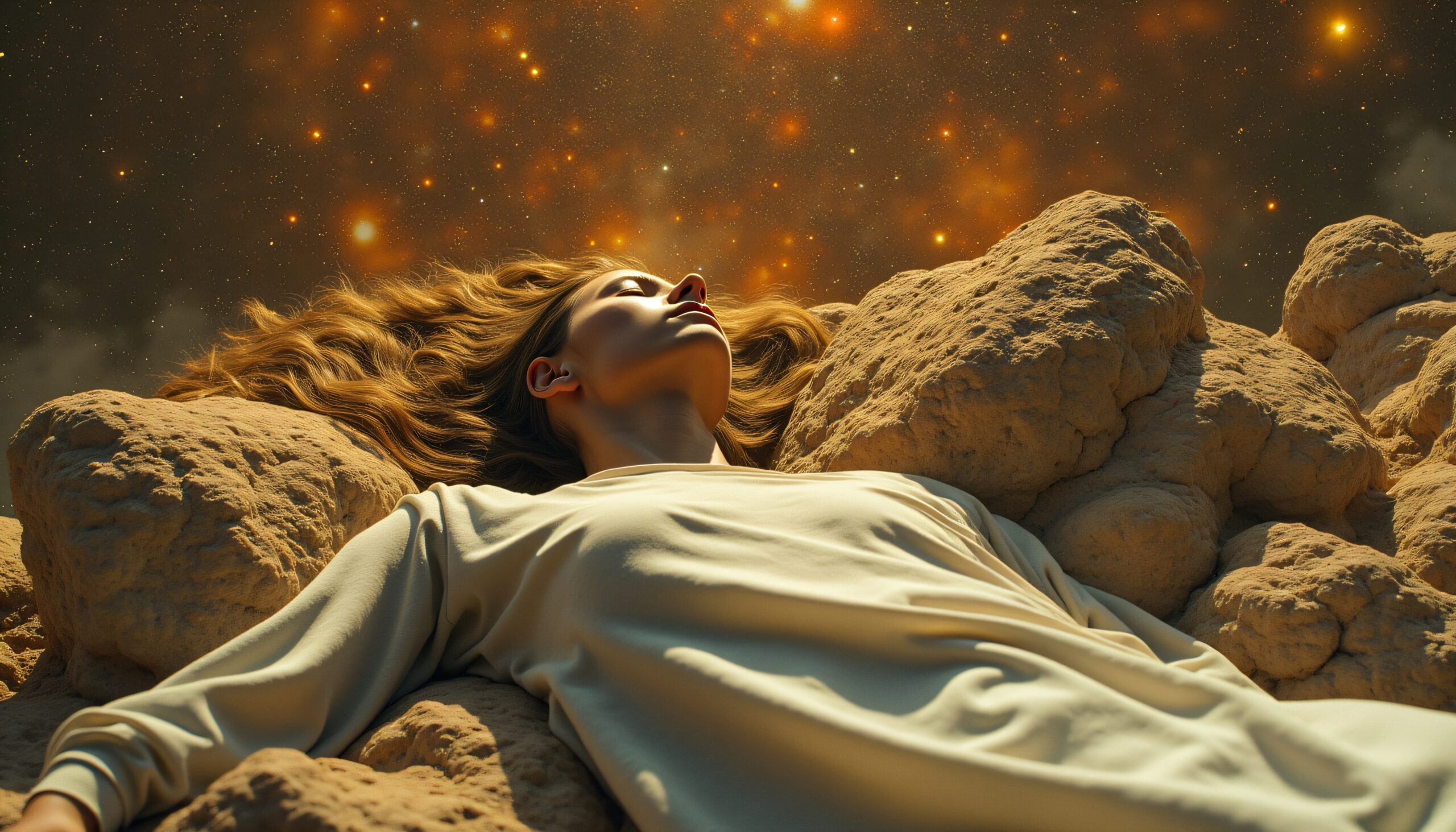 Dreamy Rest Beneath Starry Sky