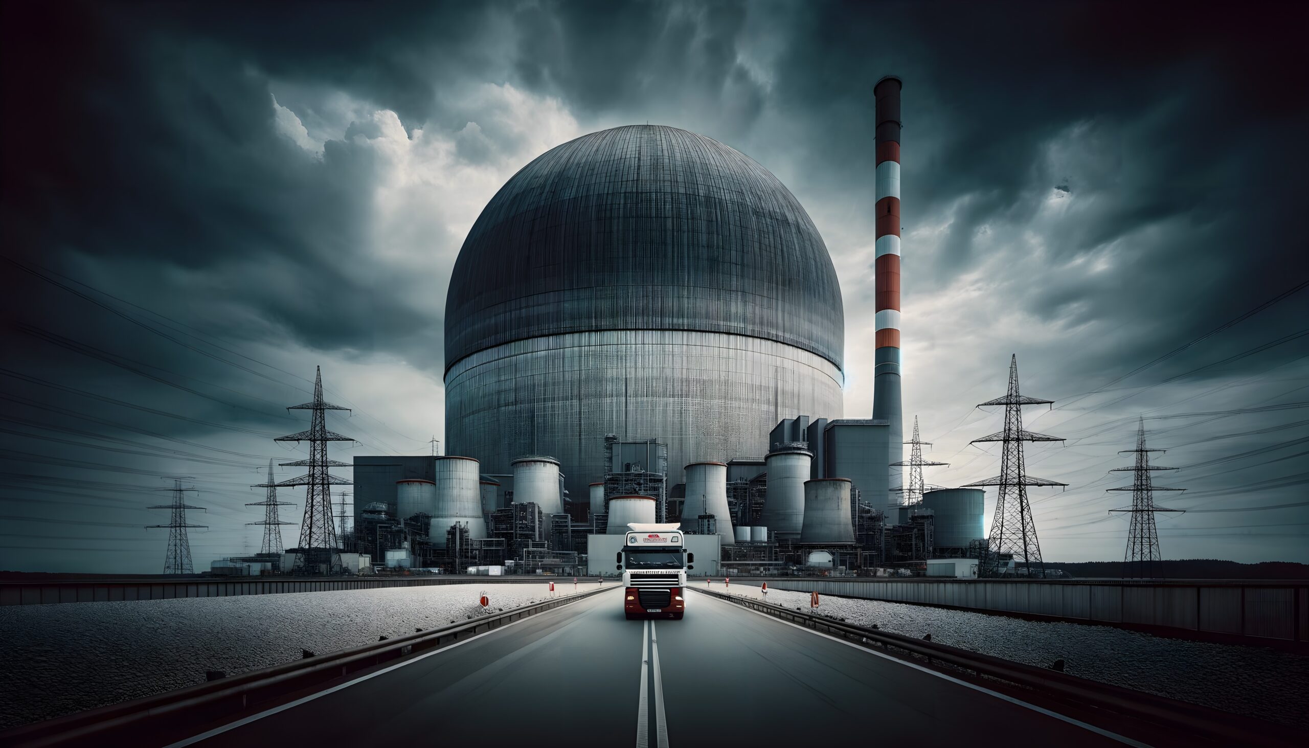 Nuclear Plant under Stormy Skies