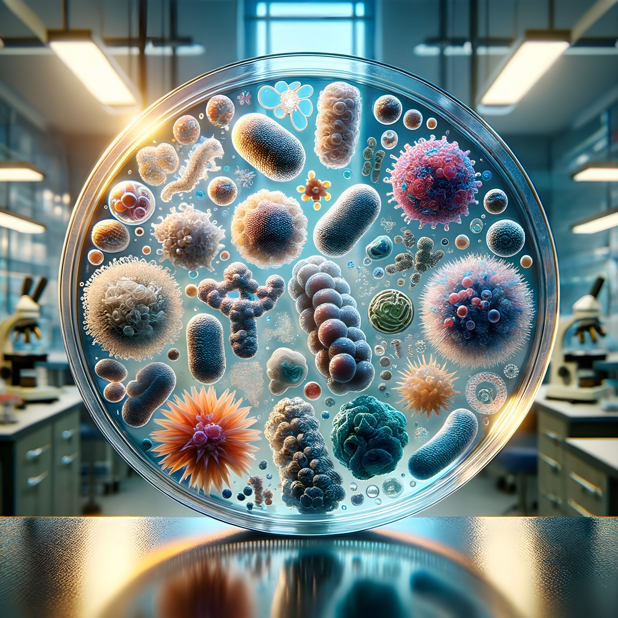 Microscopic World in Petri Dish