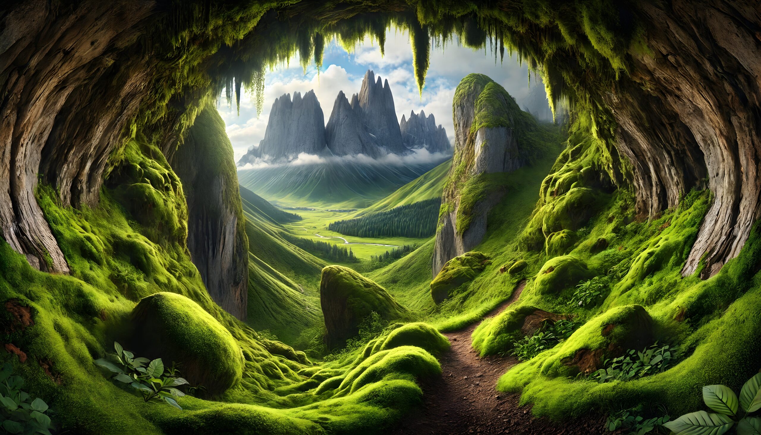 Mystical View from Mossy Cave