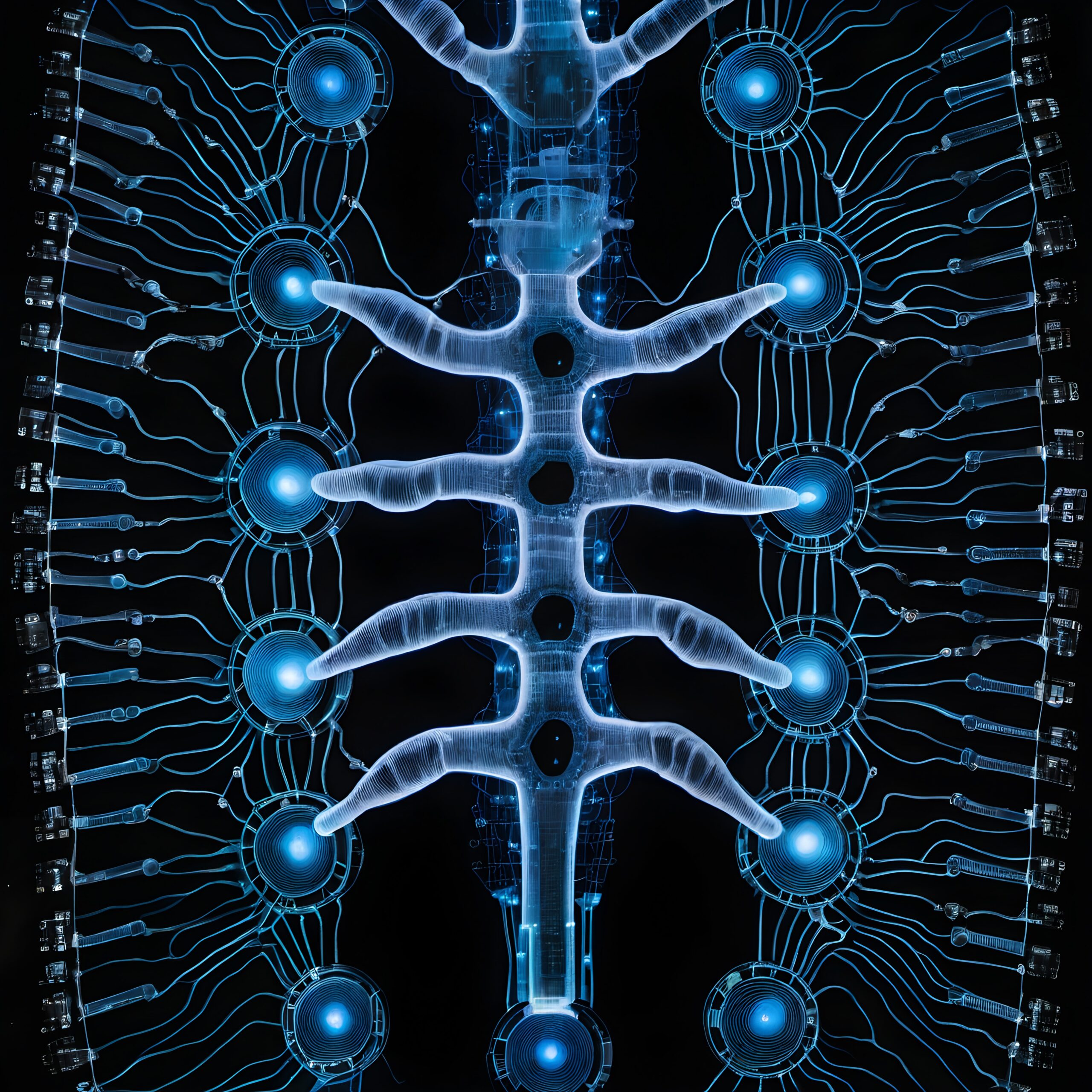 Futuristic Cybernetic Spinal Integration