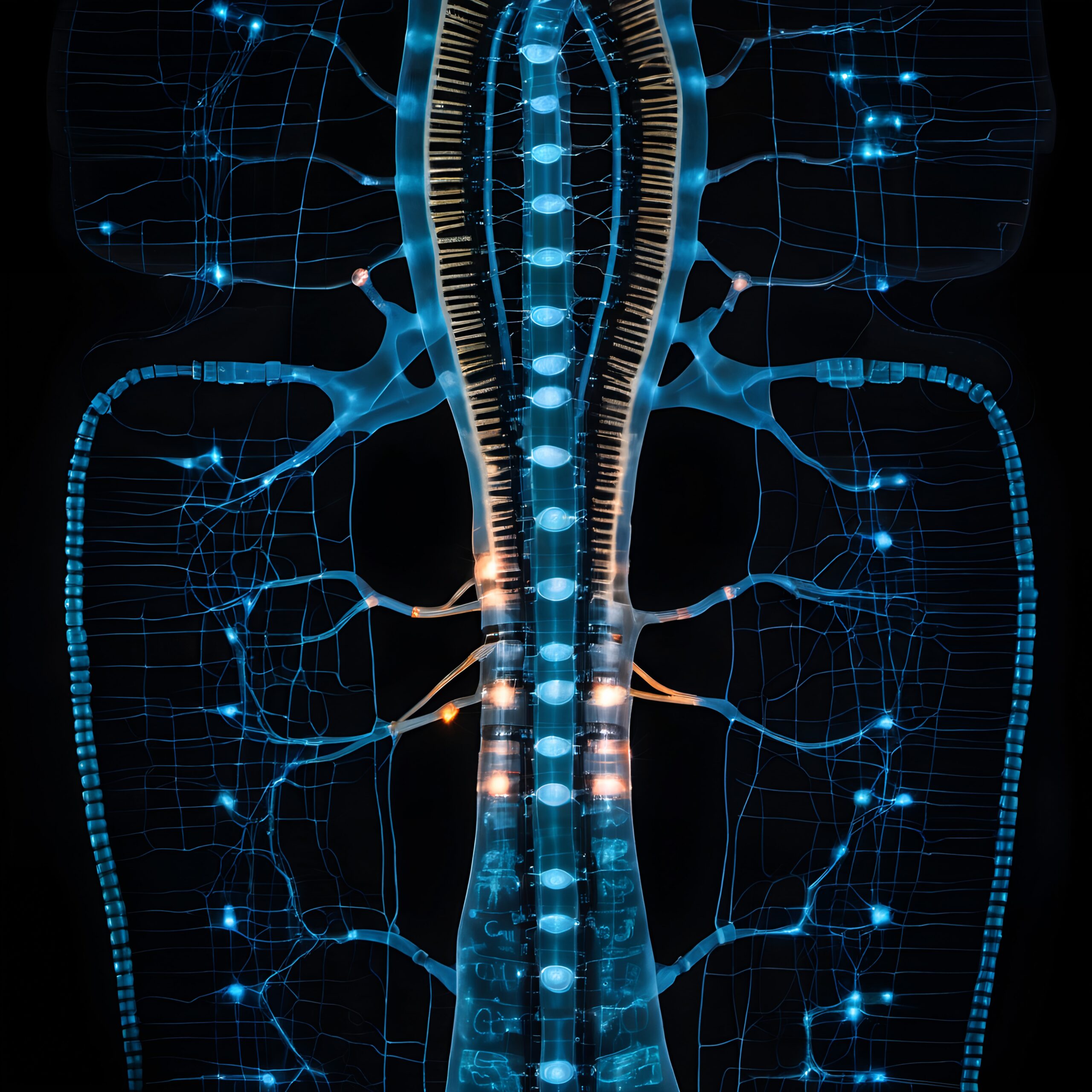 Futuristic Neural Network Illustration