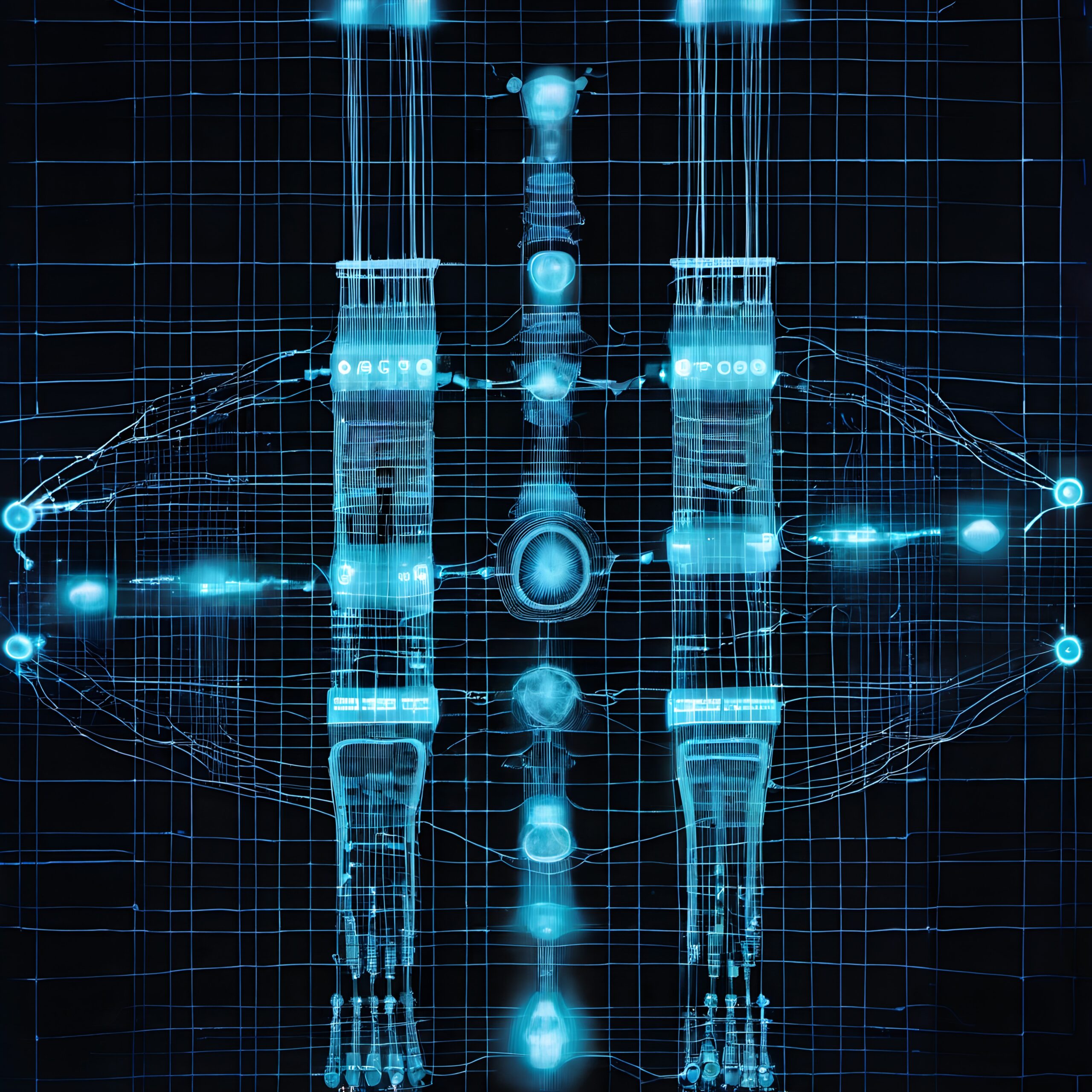 Futuristic Robotic Blueprint Design
