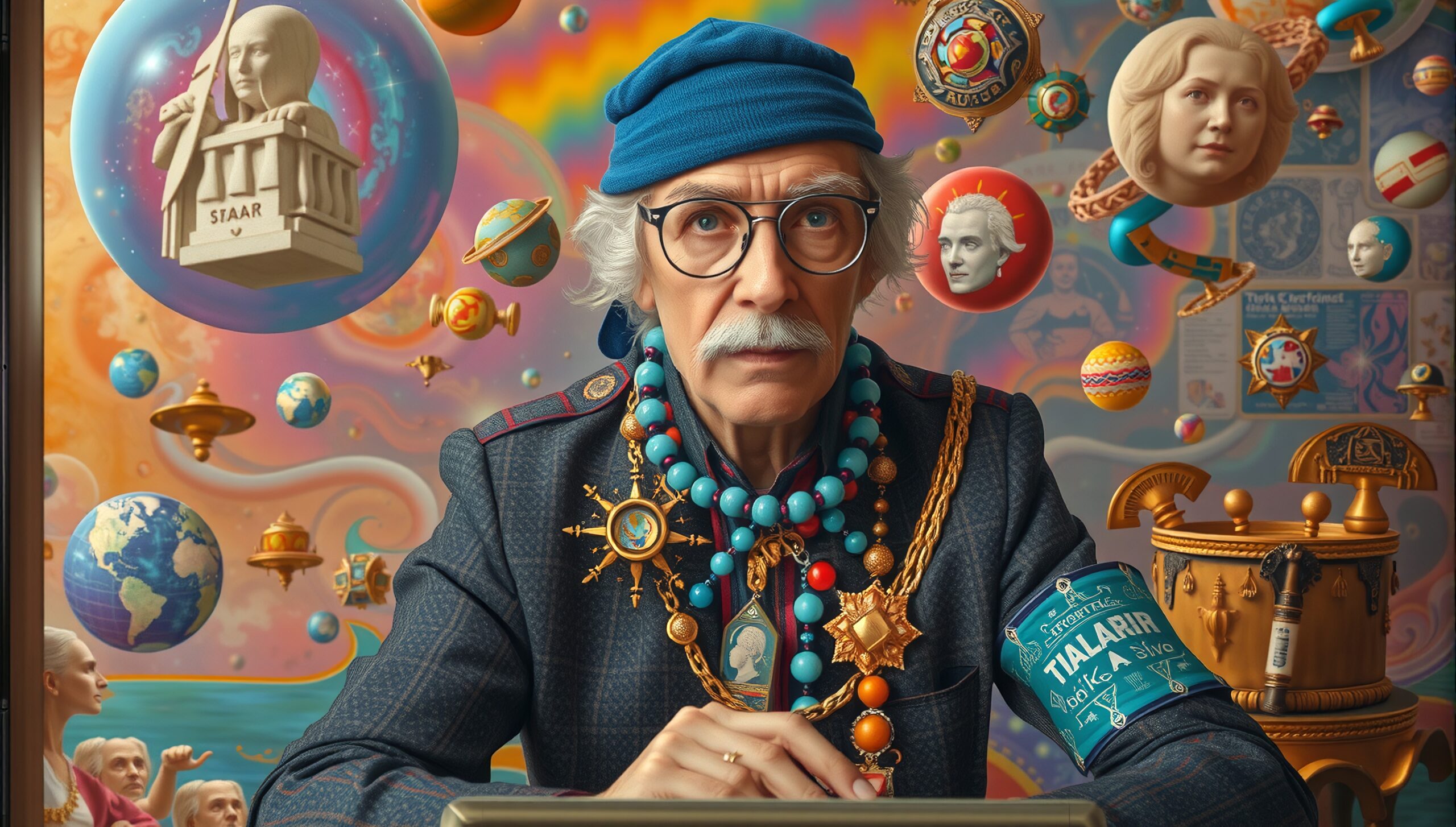 Eclectic Cosmic Portrait Scene