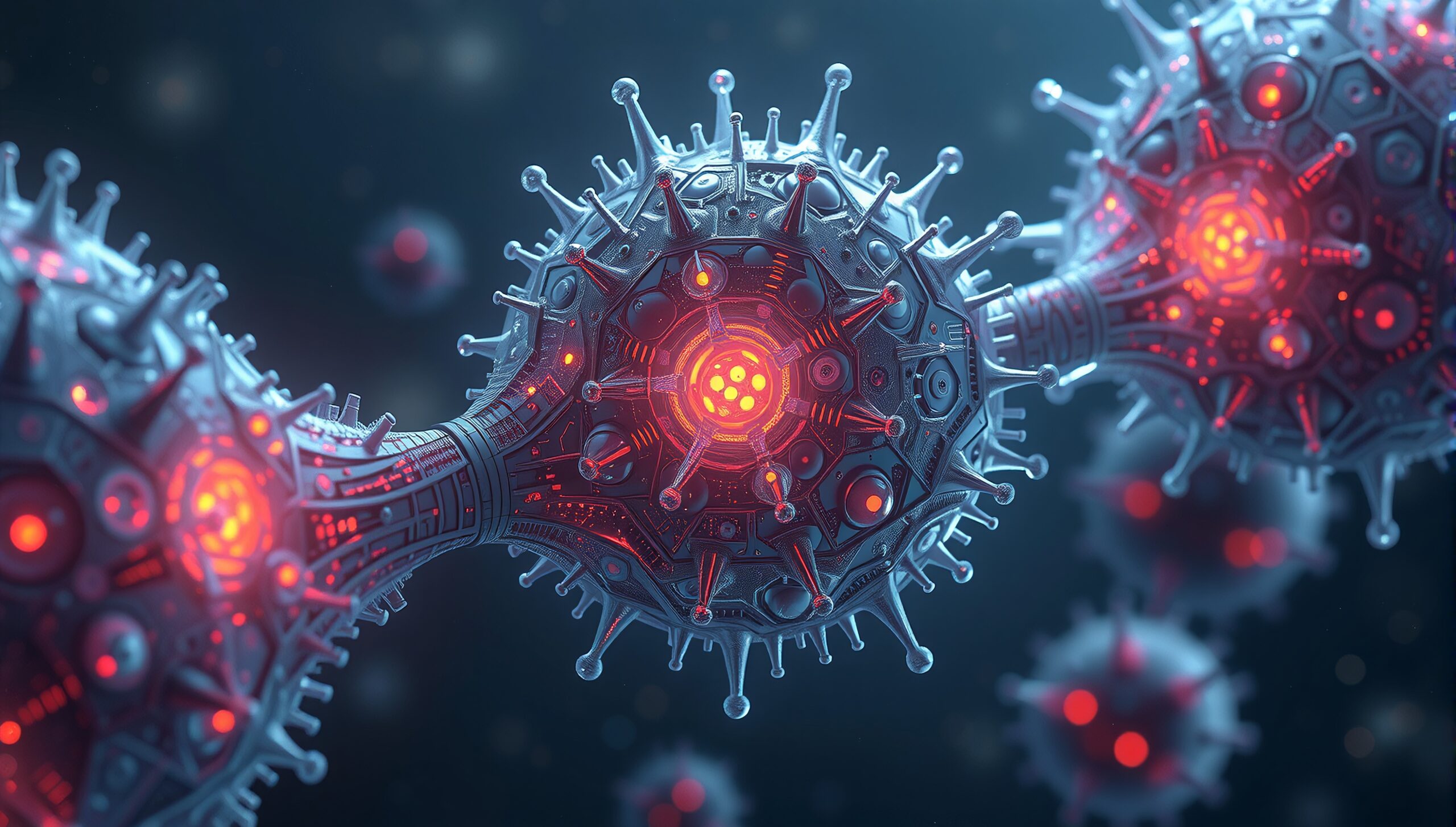 Futuristic Biomechanical Virus Network