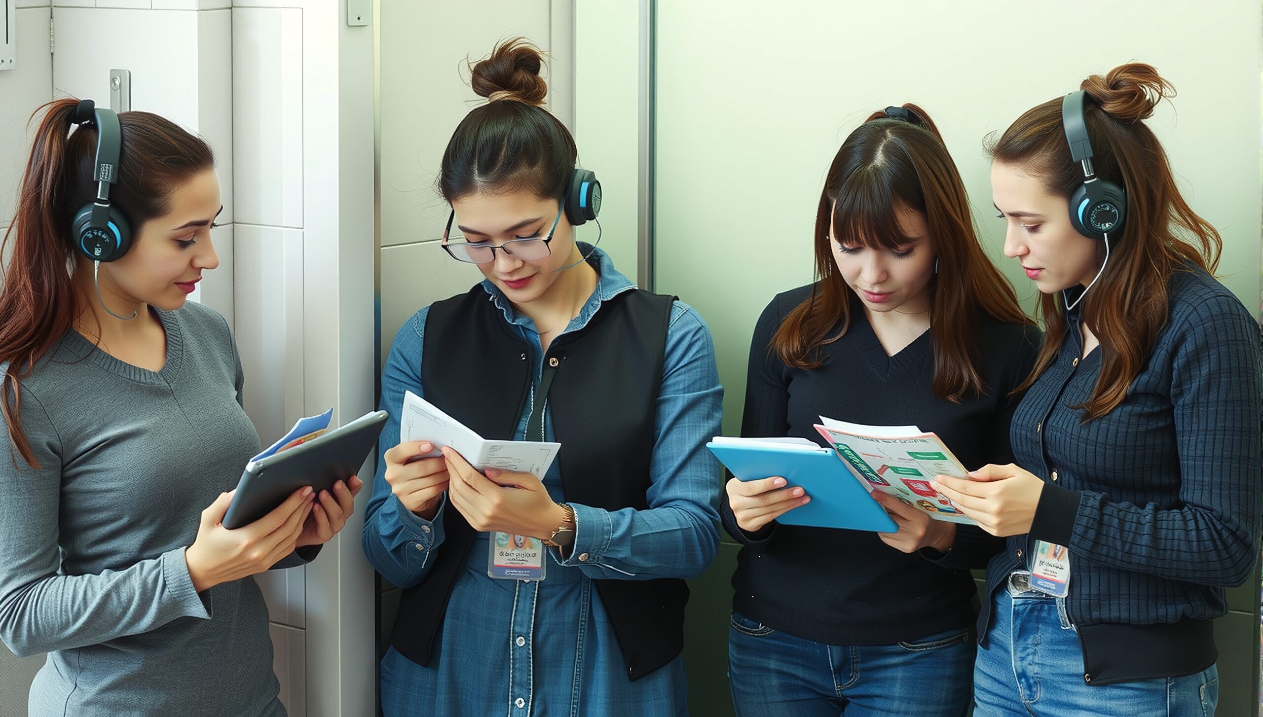 Focused Group Engaged in Study