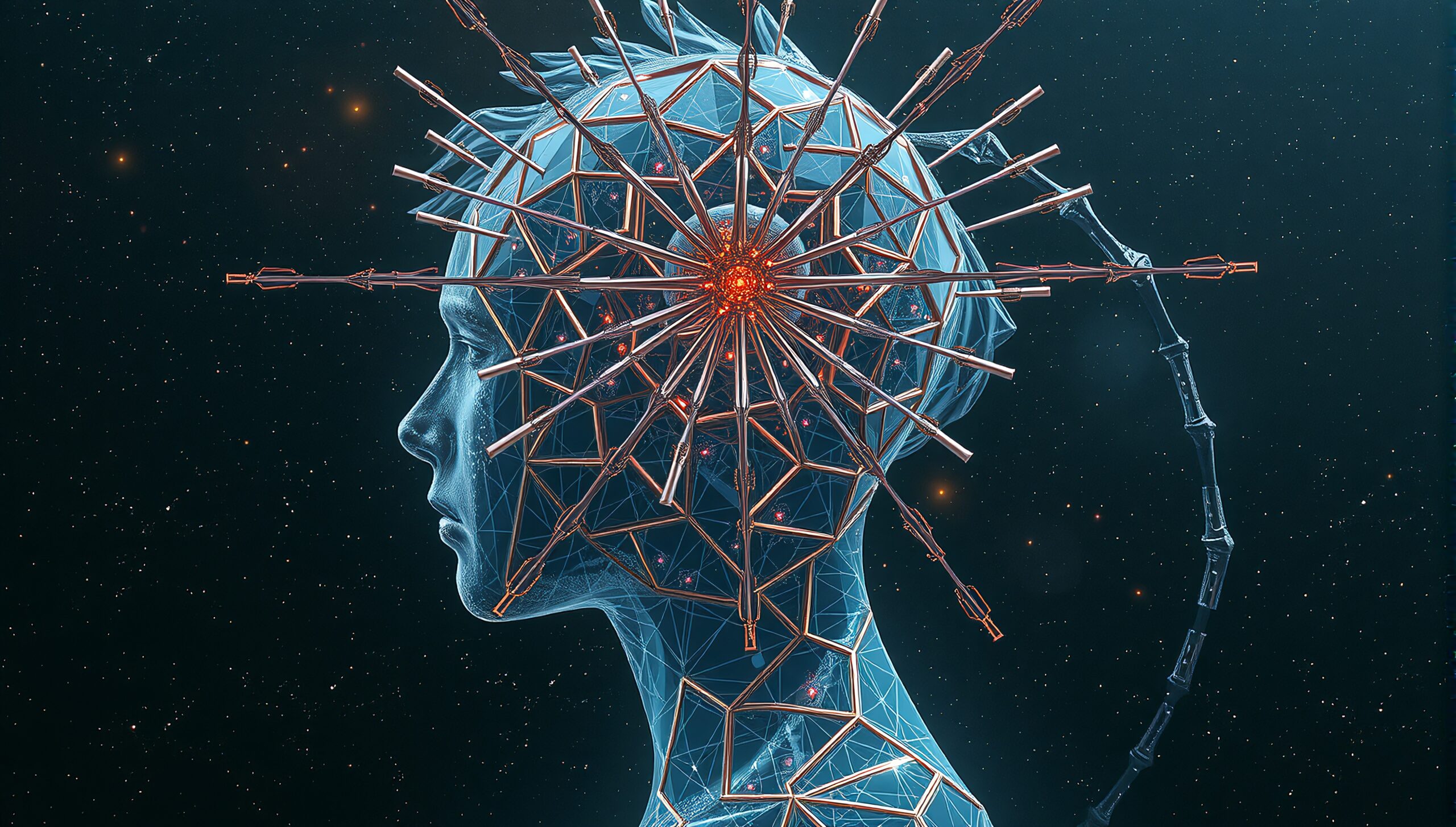 Futuristic Human Circuitry Fusion