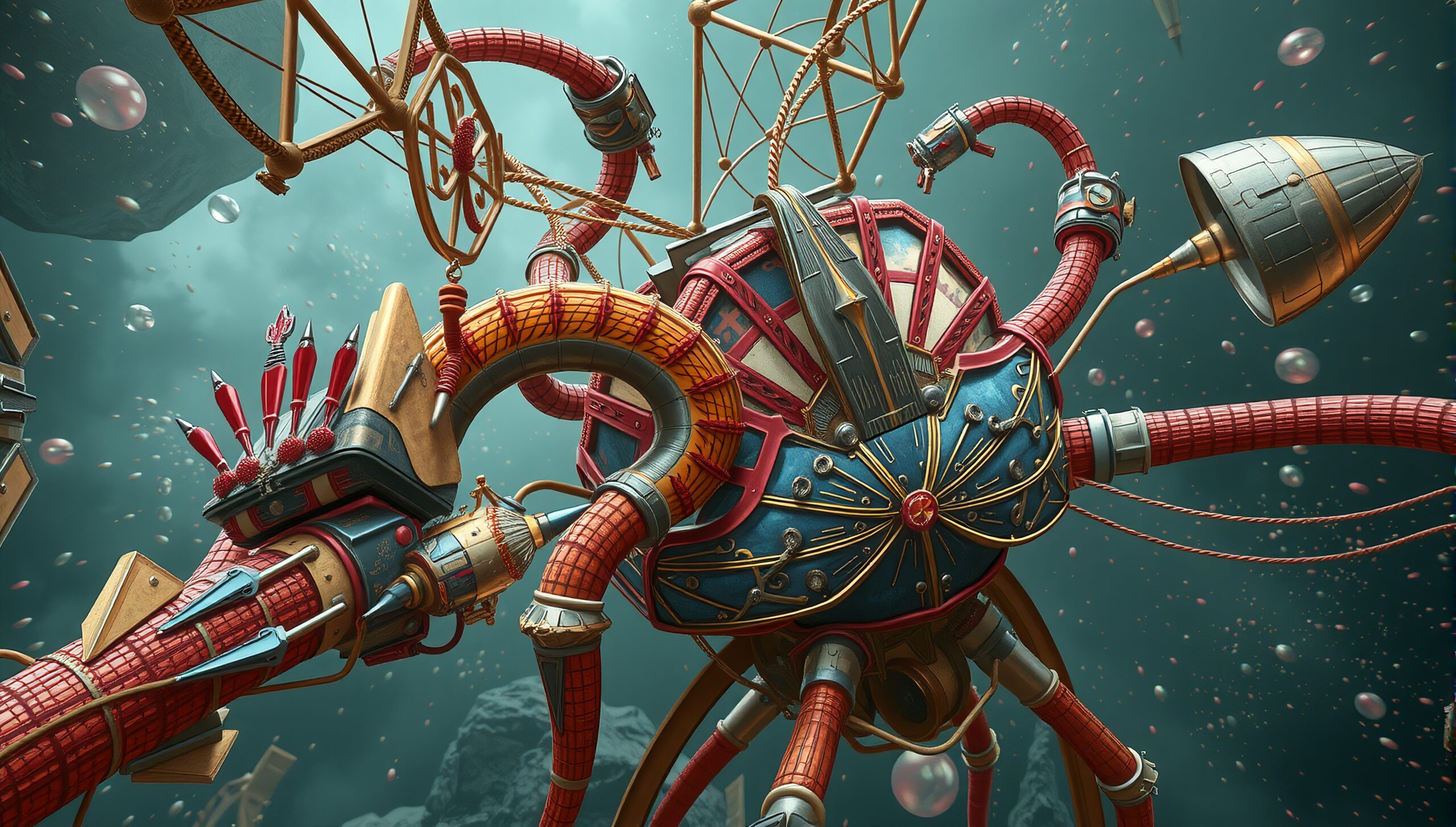 Steampunk Machine in Underwater World