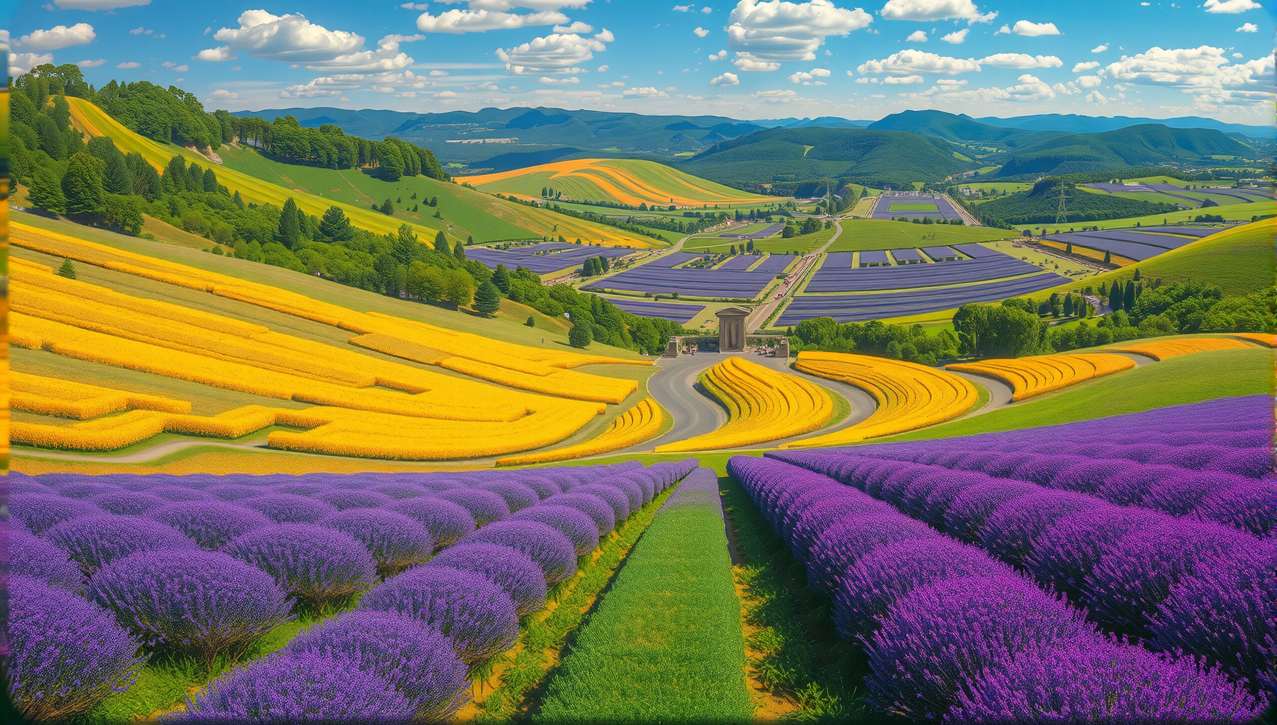 Colorful Fields of Vibrant Flowers