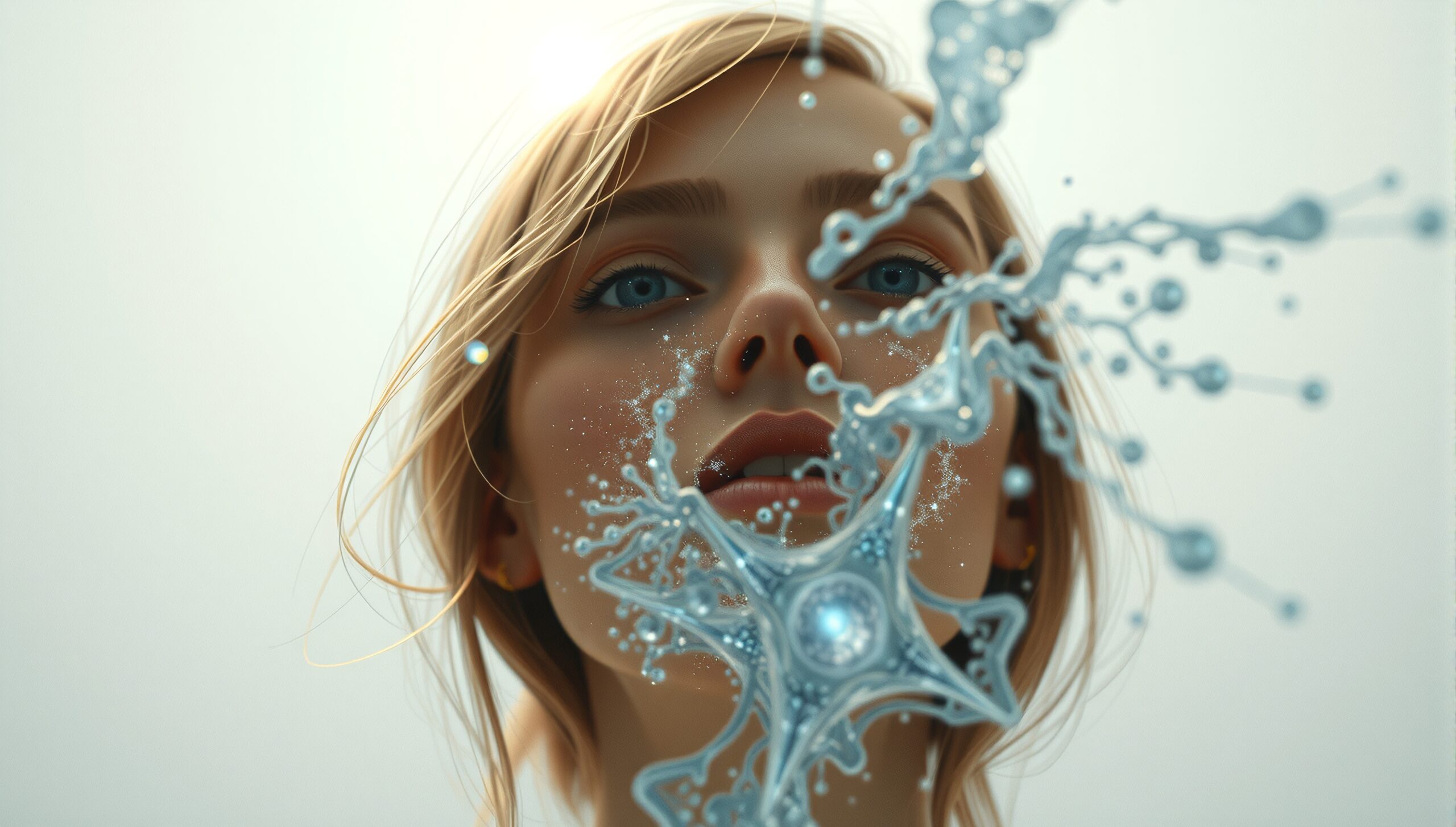 Ethereal Splash Amidst Contemplation