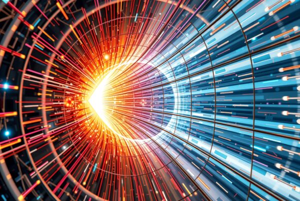 SEO image: Dynamic futuristic tunnel with vibrant light.