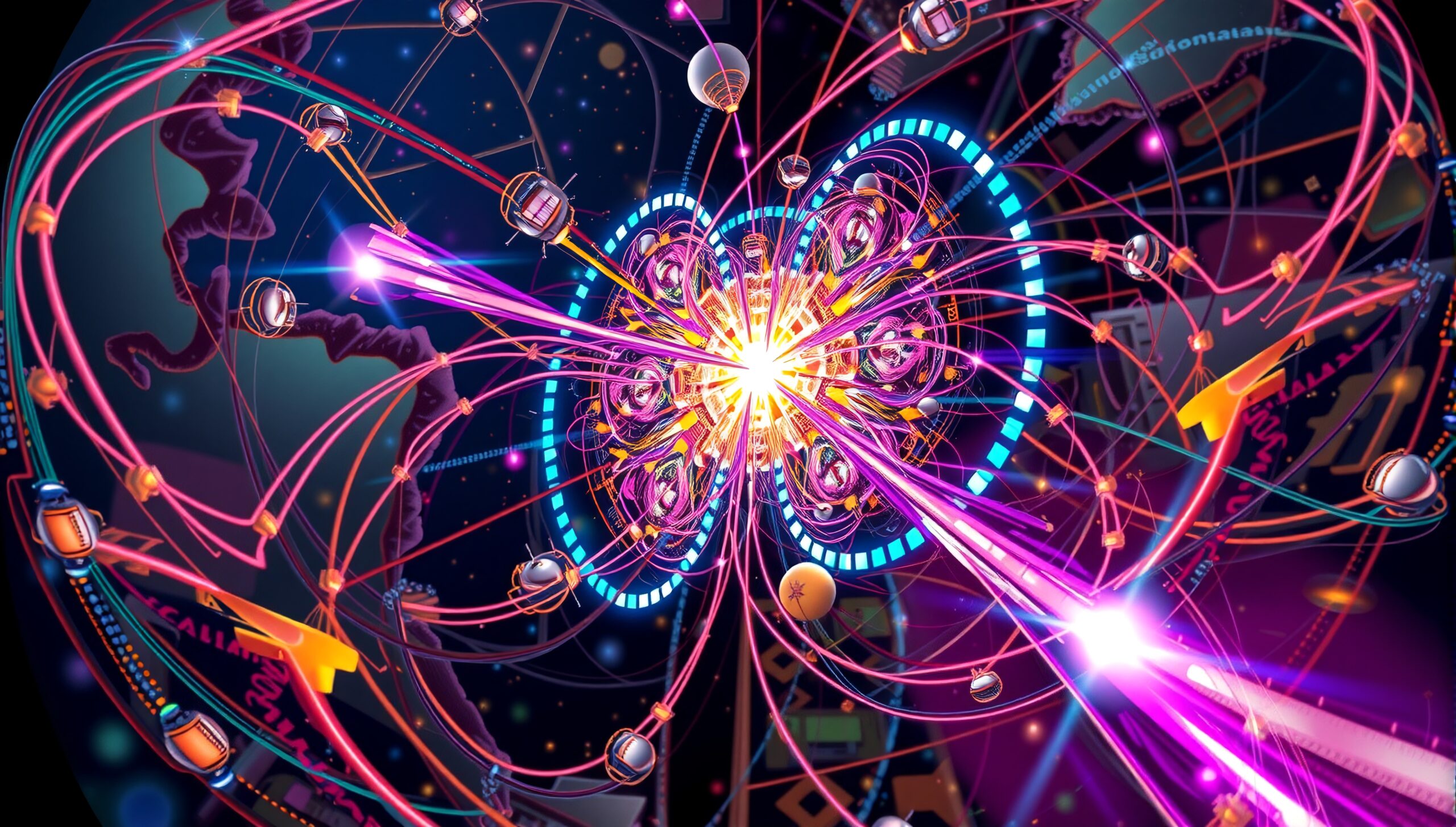 Particle Collision in Vivid Colors