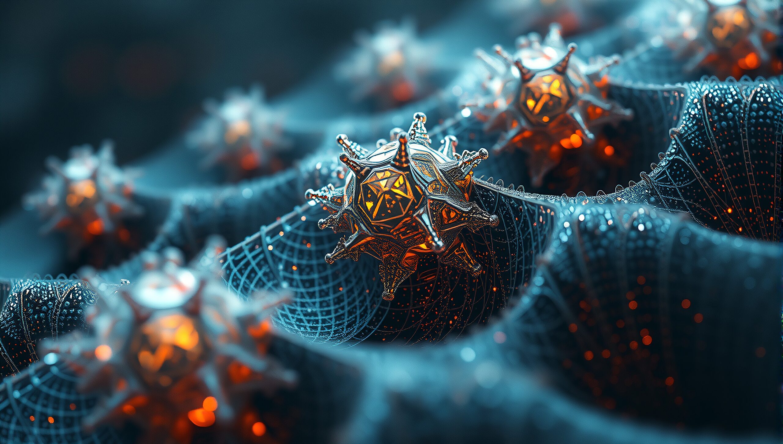 Intricate Sci-Fi Mesh Landscape