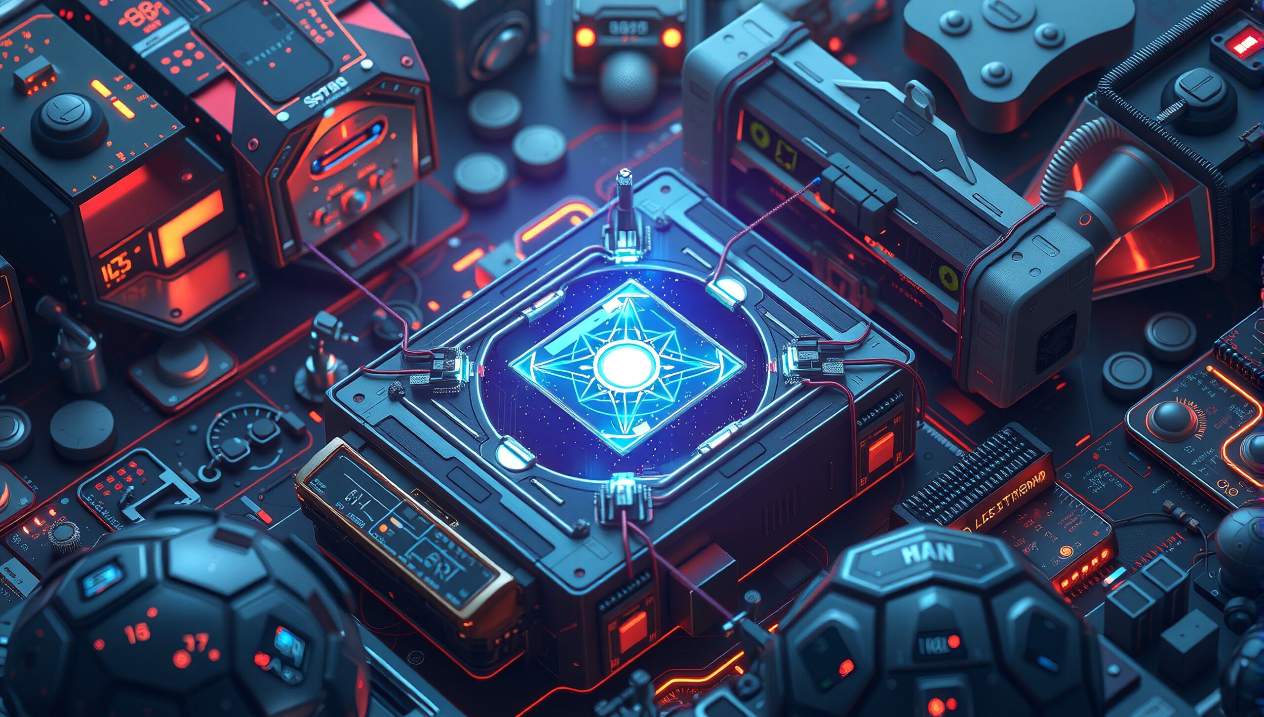 Futuristic High-Tech Control Interface