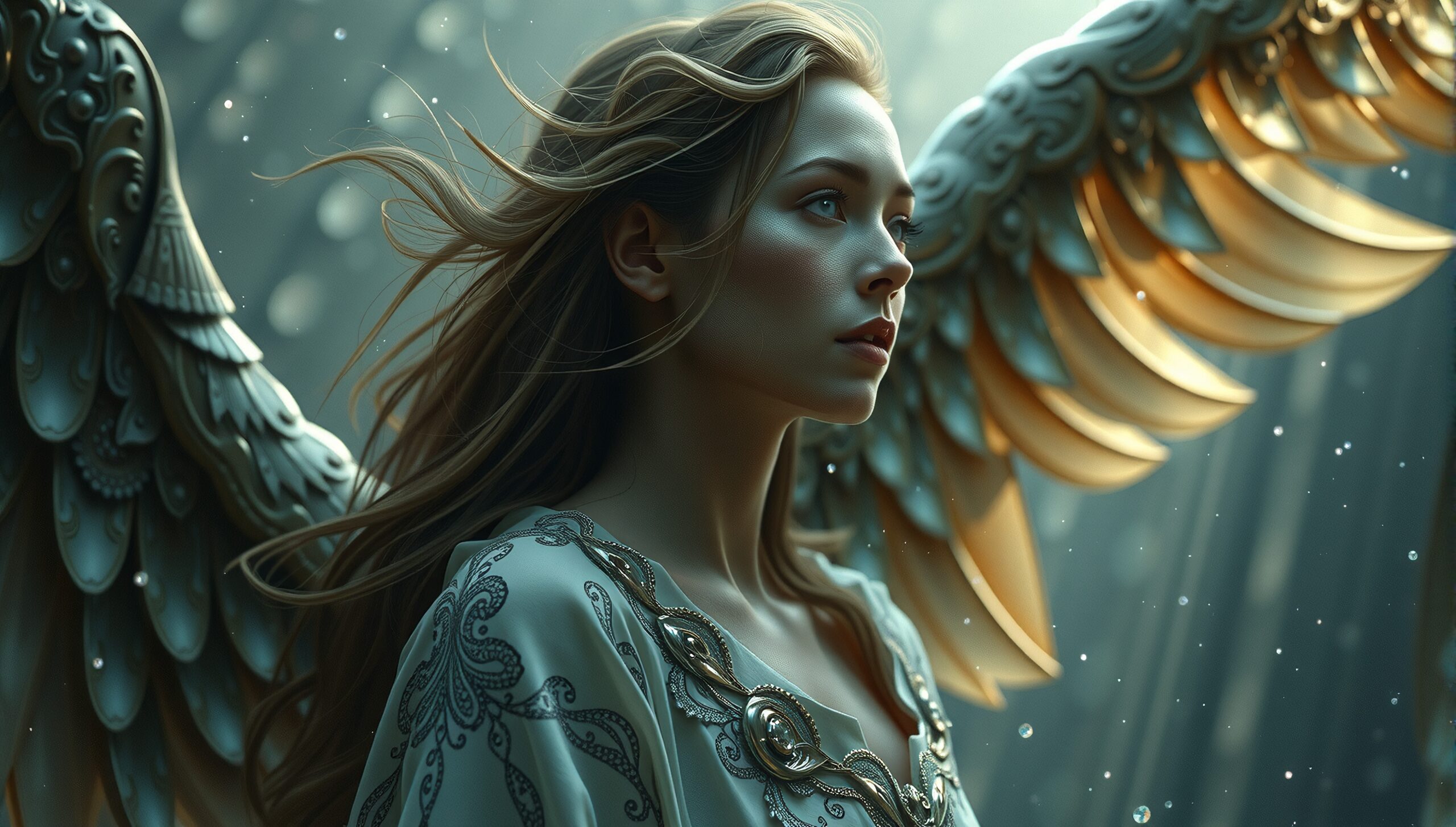 Angelic Vision in Glowing Light