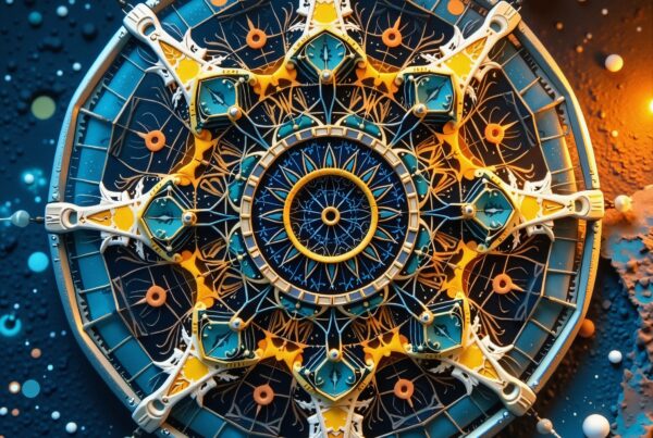 Celestial Clockwork in Azure Dreams