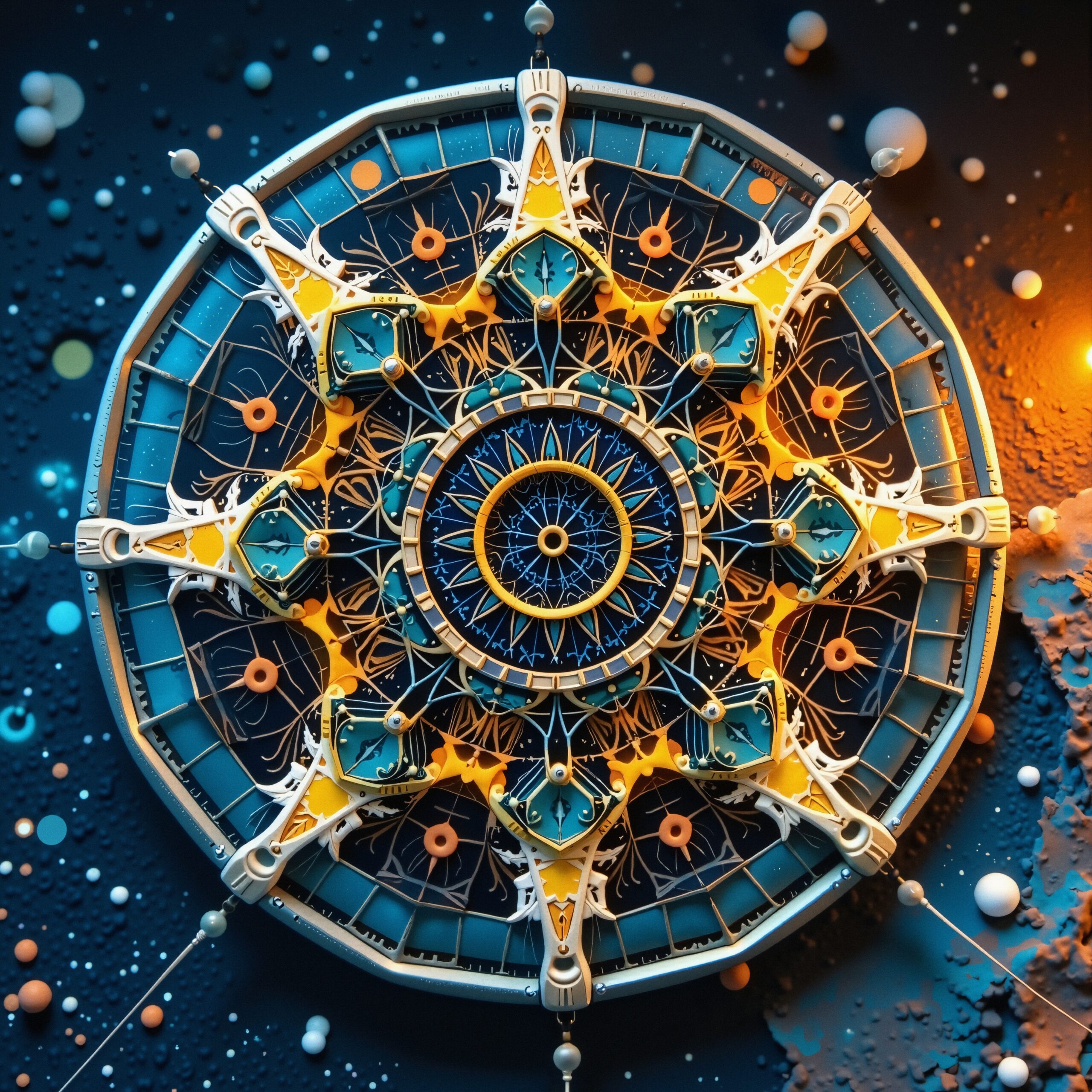 Celestial Clockwork in Azure Dreams