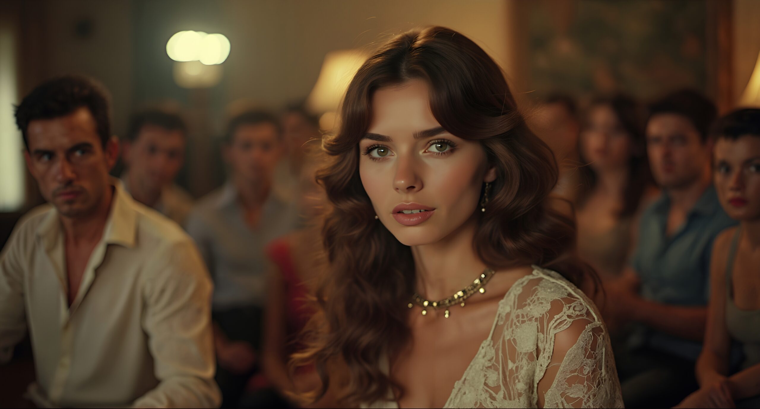 Elegant Gathering in Dim Light