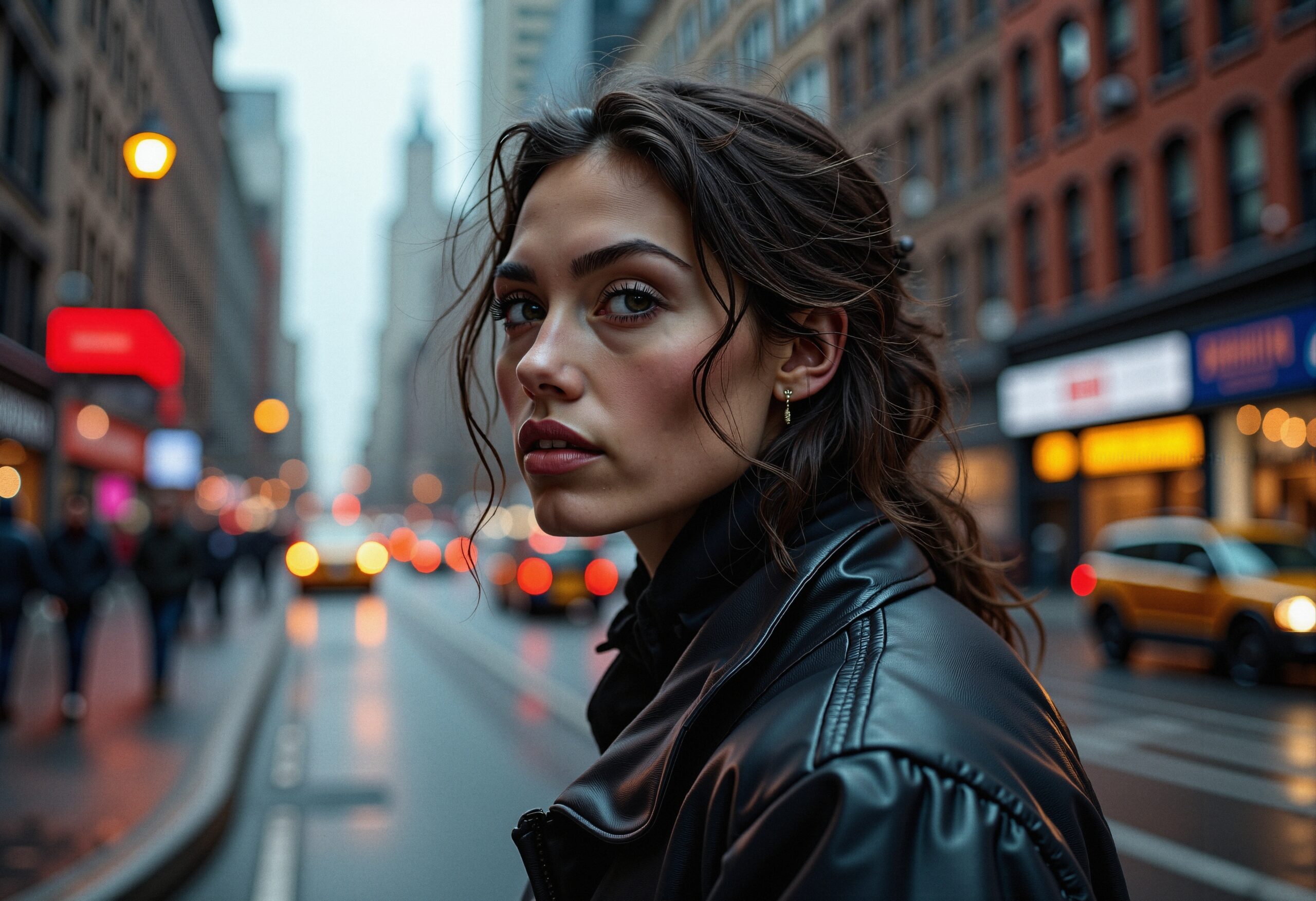 City Street Gaze Urban Portrait