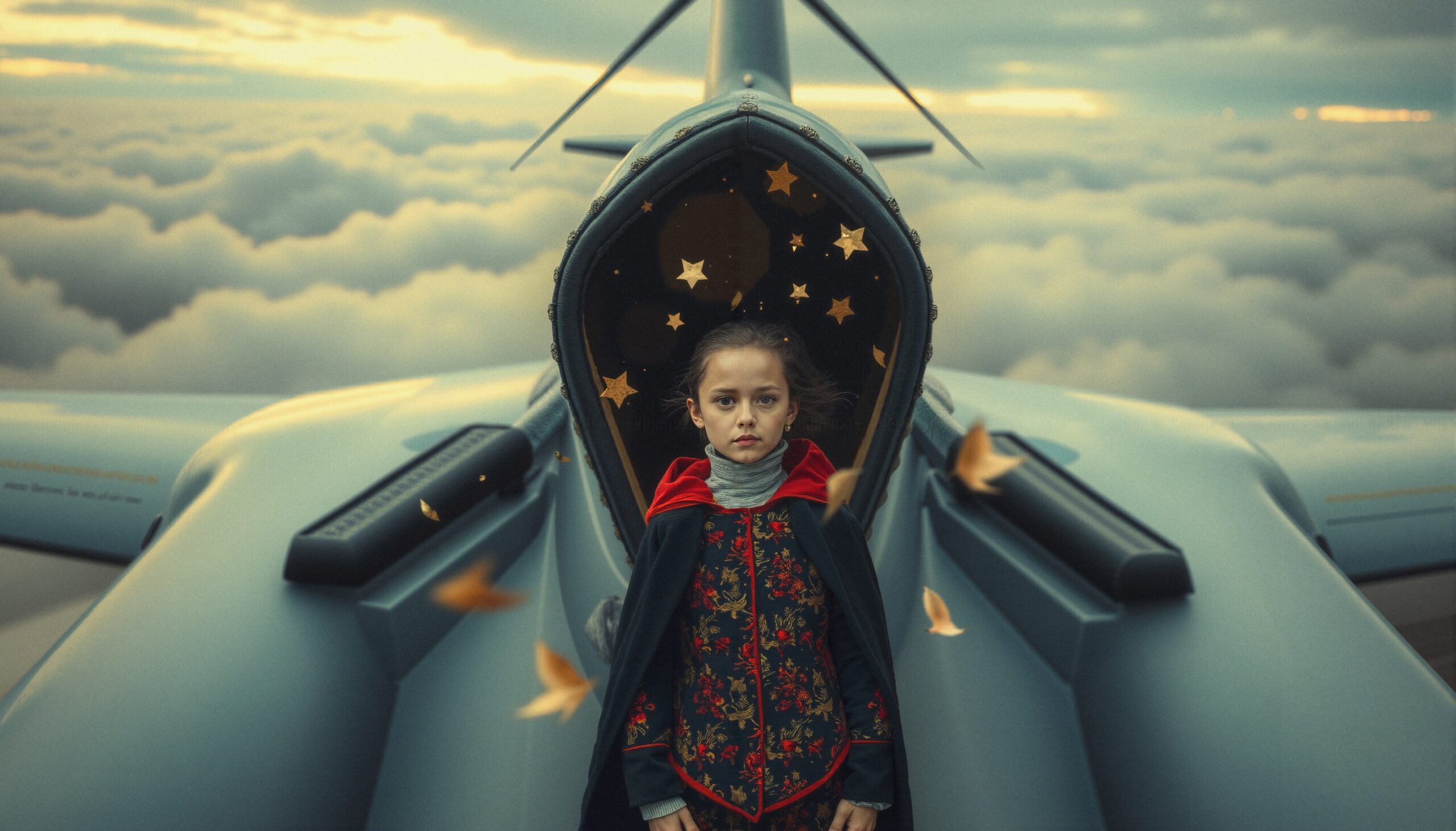 Star Child in Enchanted Skies Journey