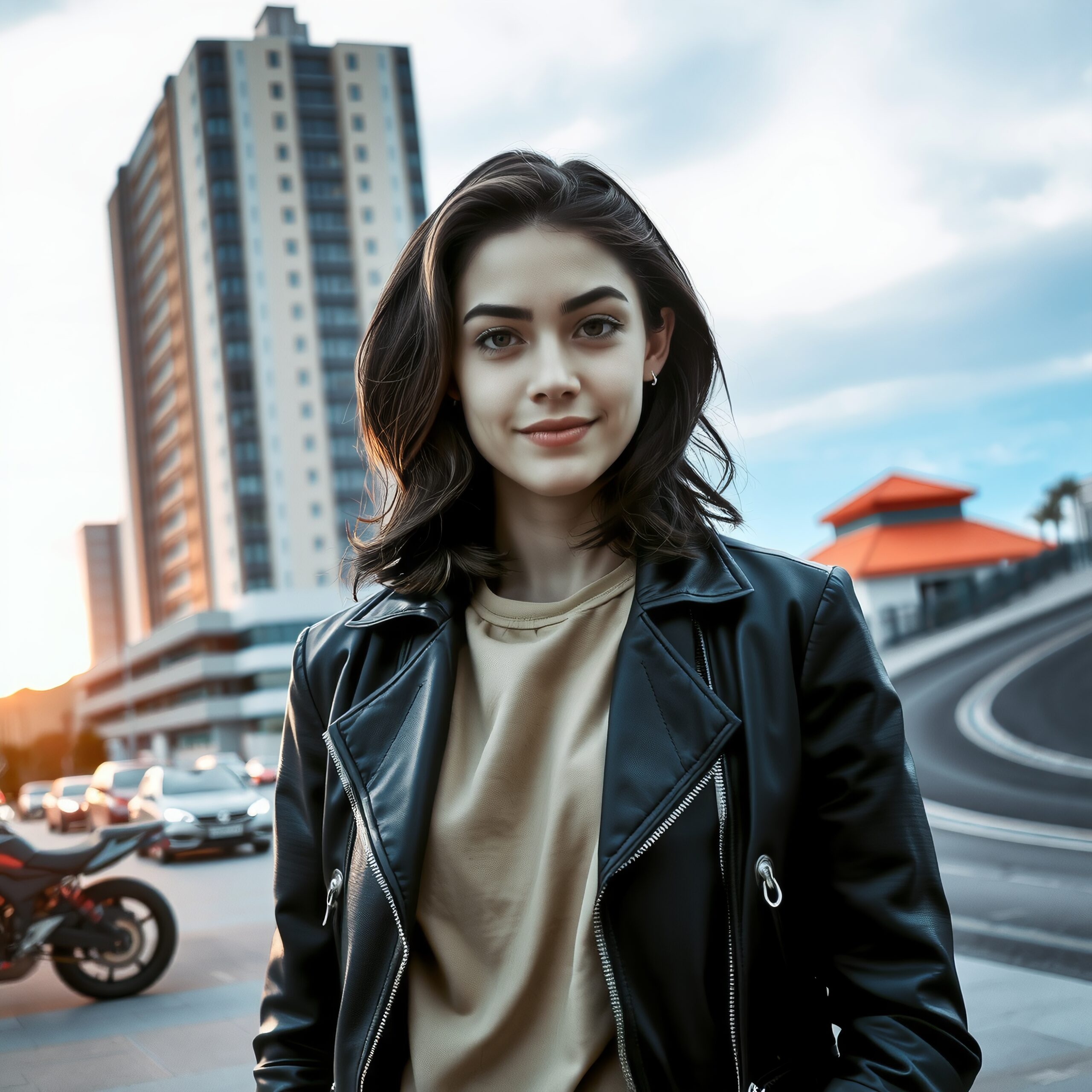 City Sunset Leather Jacket Style