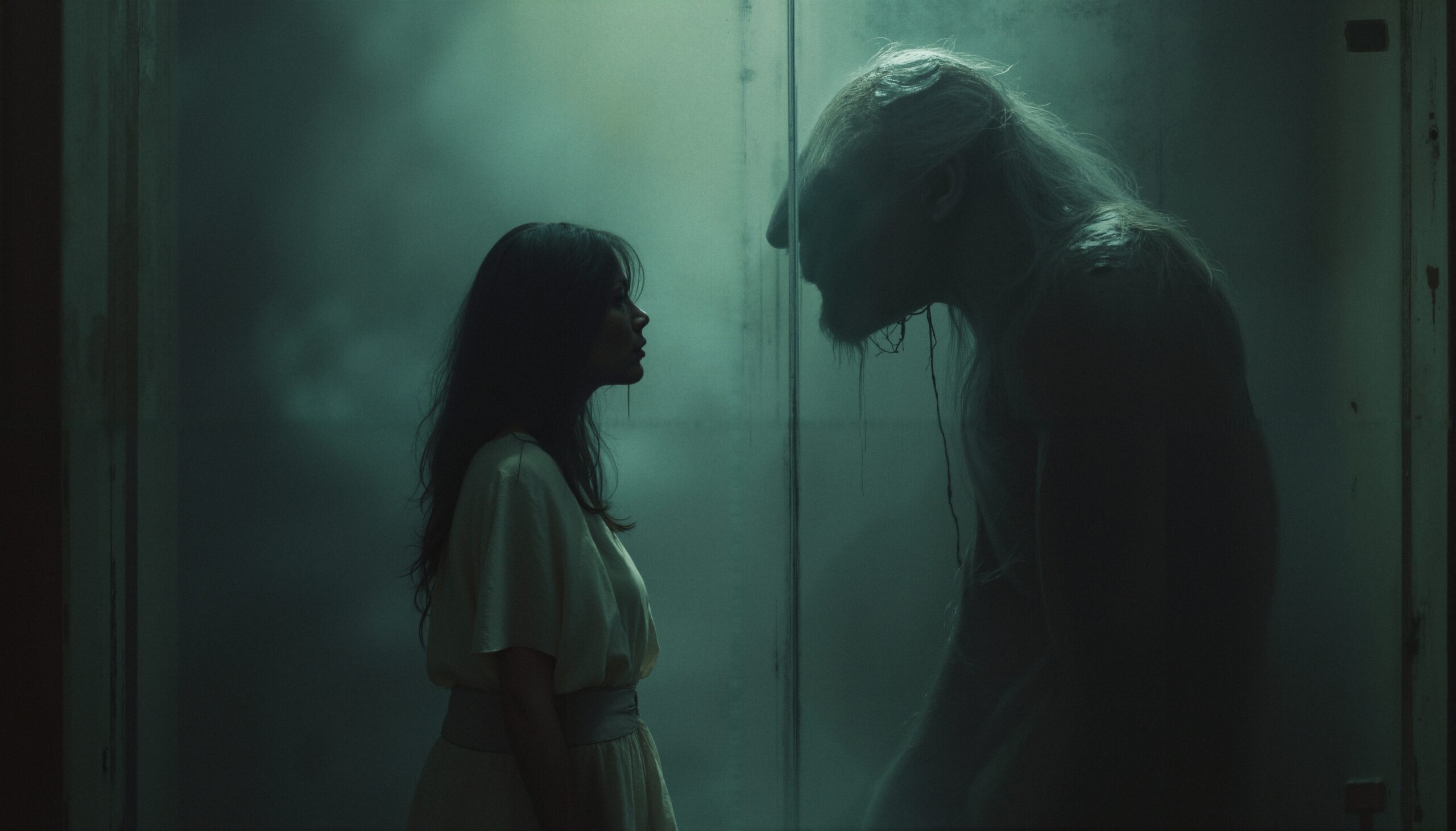Mysterious Encounter at Glass Partition