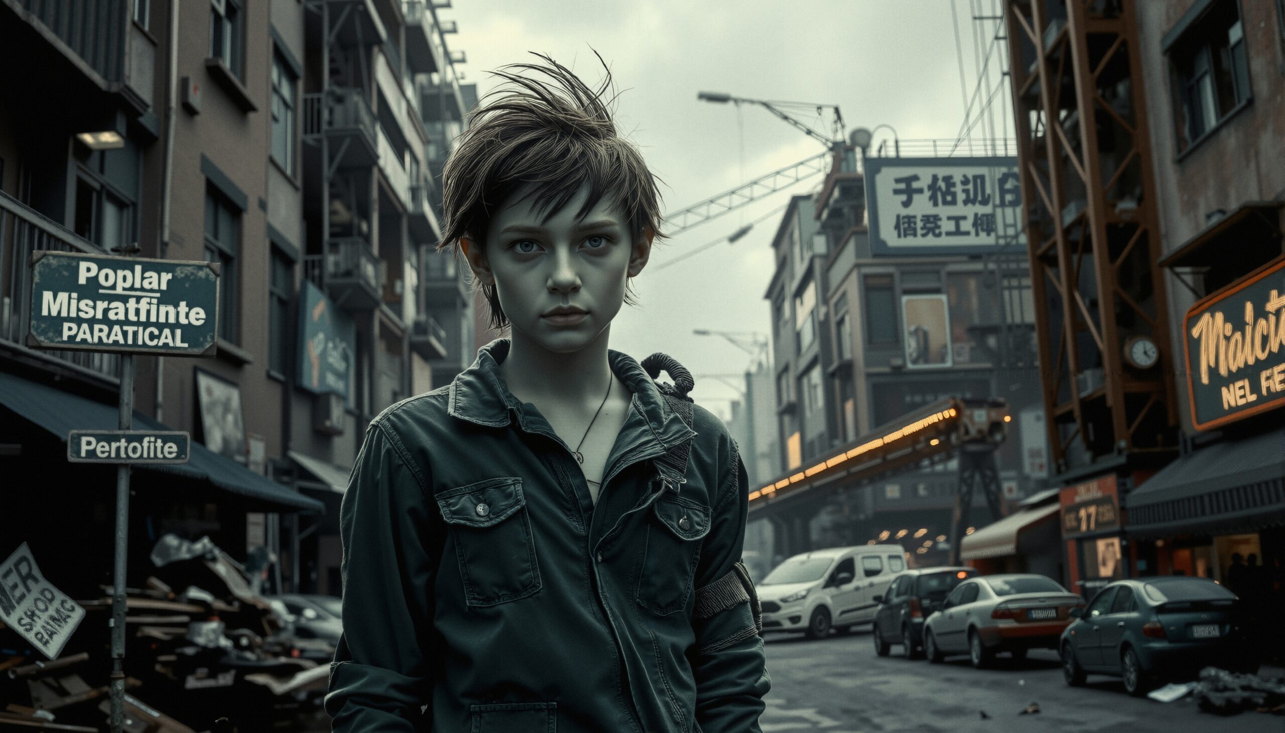 Urban Street with Somber Mood