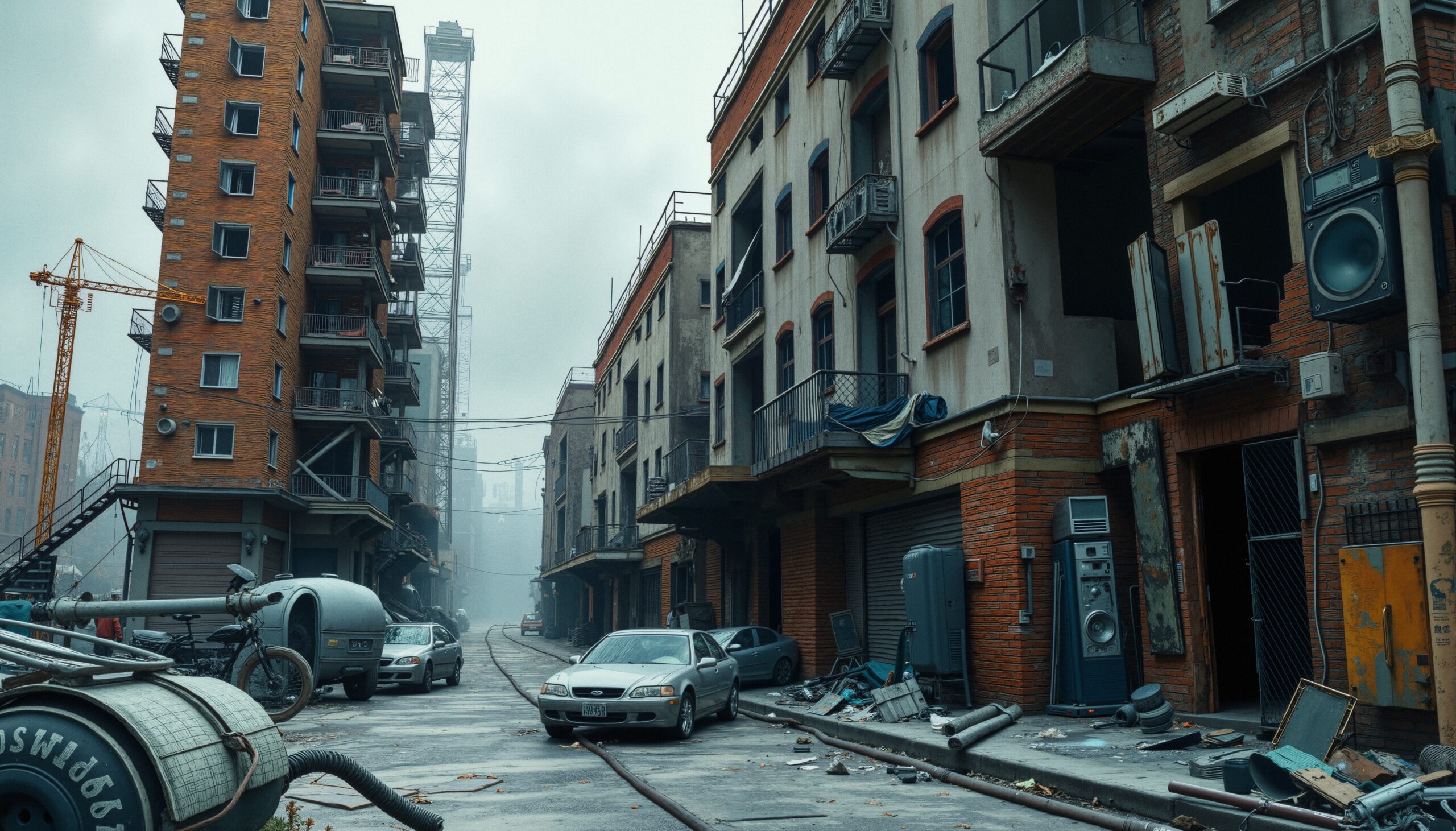 Foggy Post-Apocalyptic Urban Street