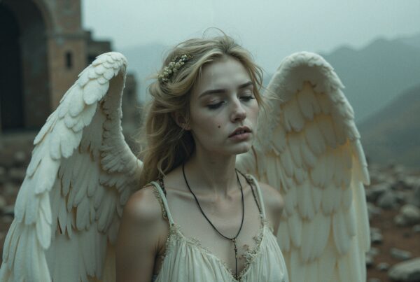 Angel in Mystical Misty Ruins