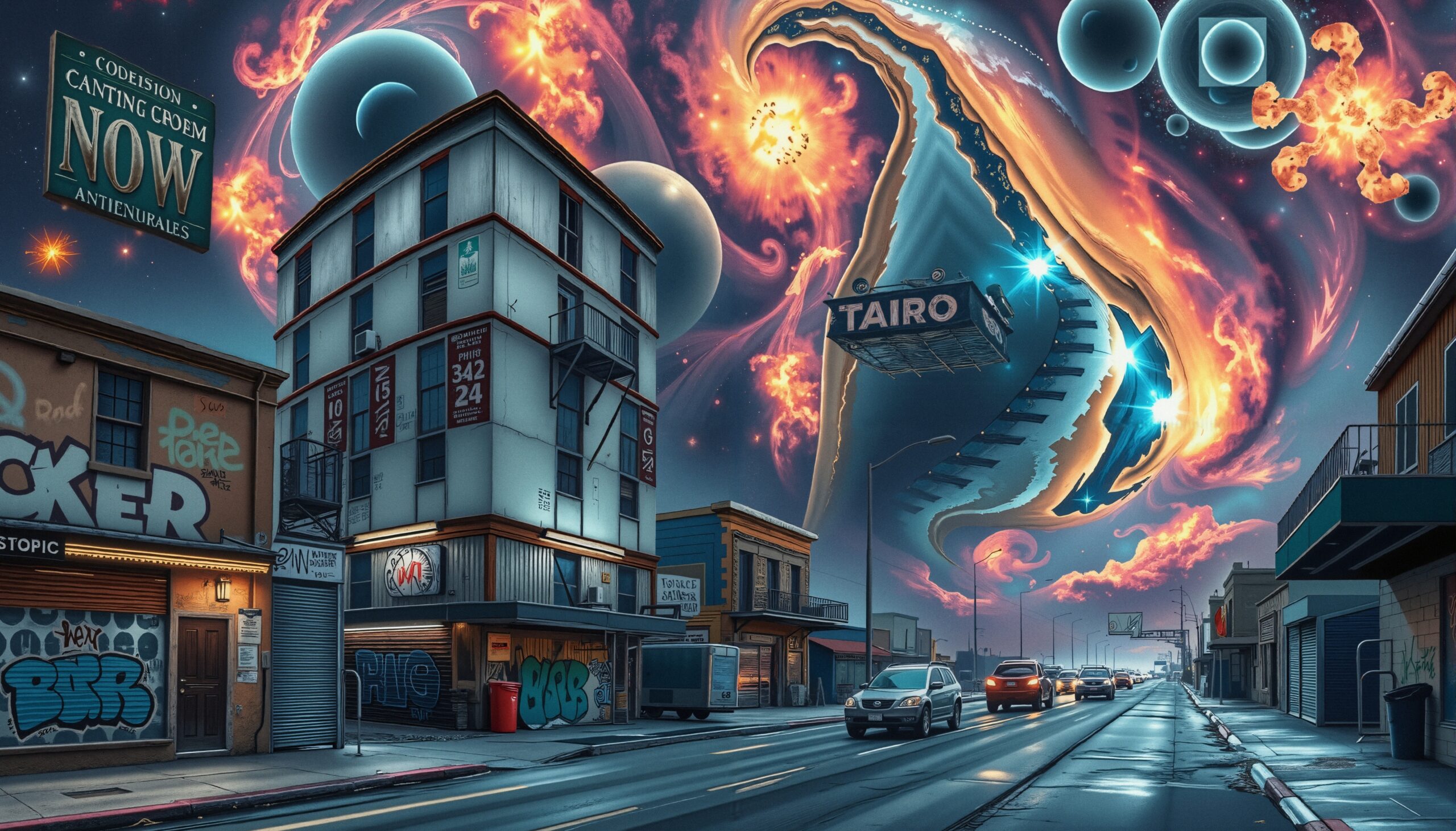 Cosmic Phenomena Invades Urban Street