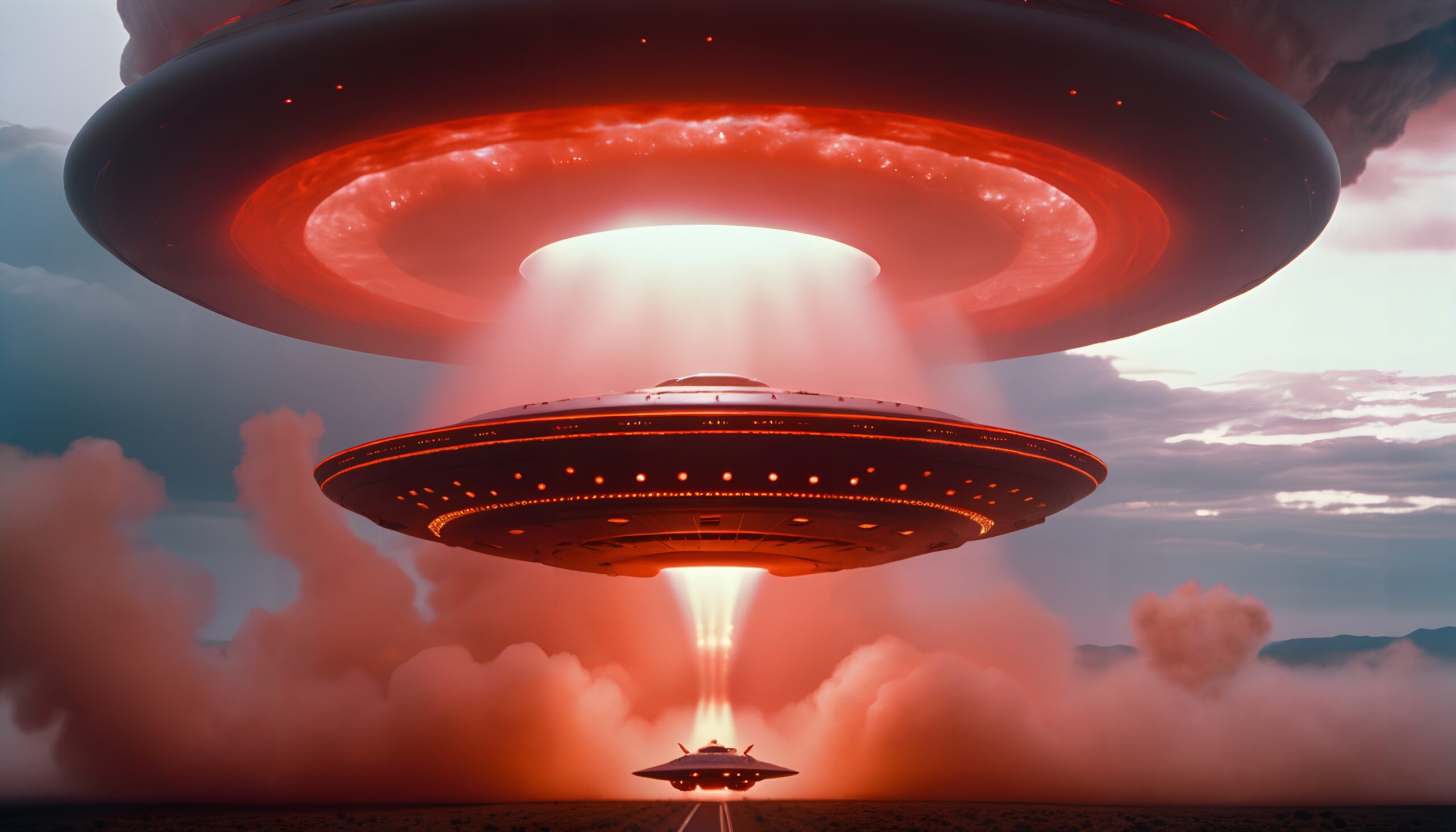 UFO Fleet in Cosmic Dance