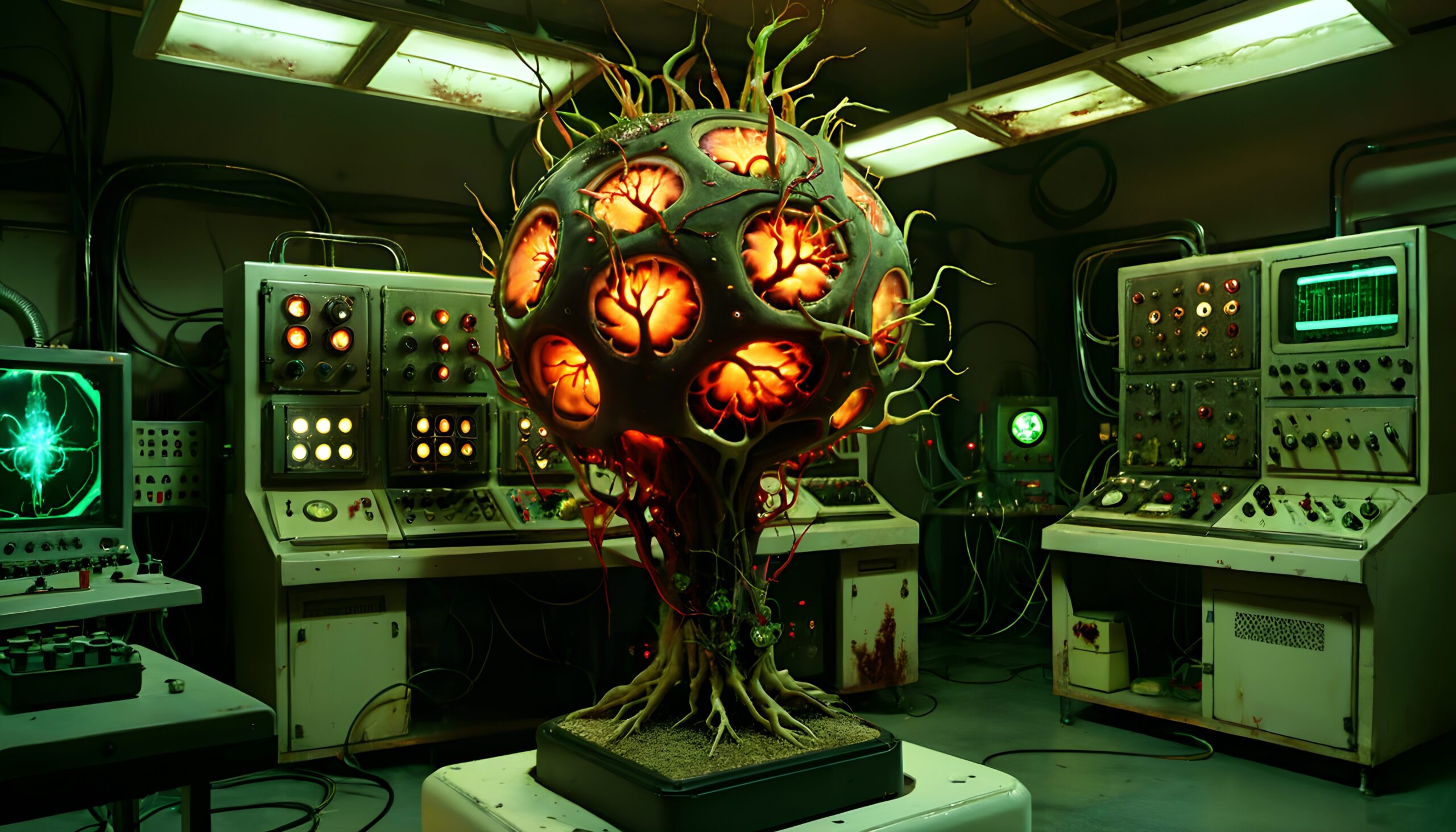 Biological Experiment in Sci-Fi Lab