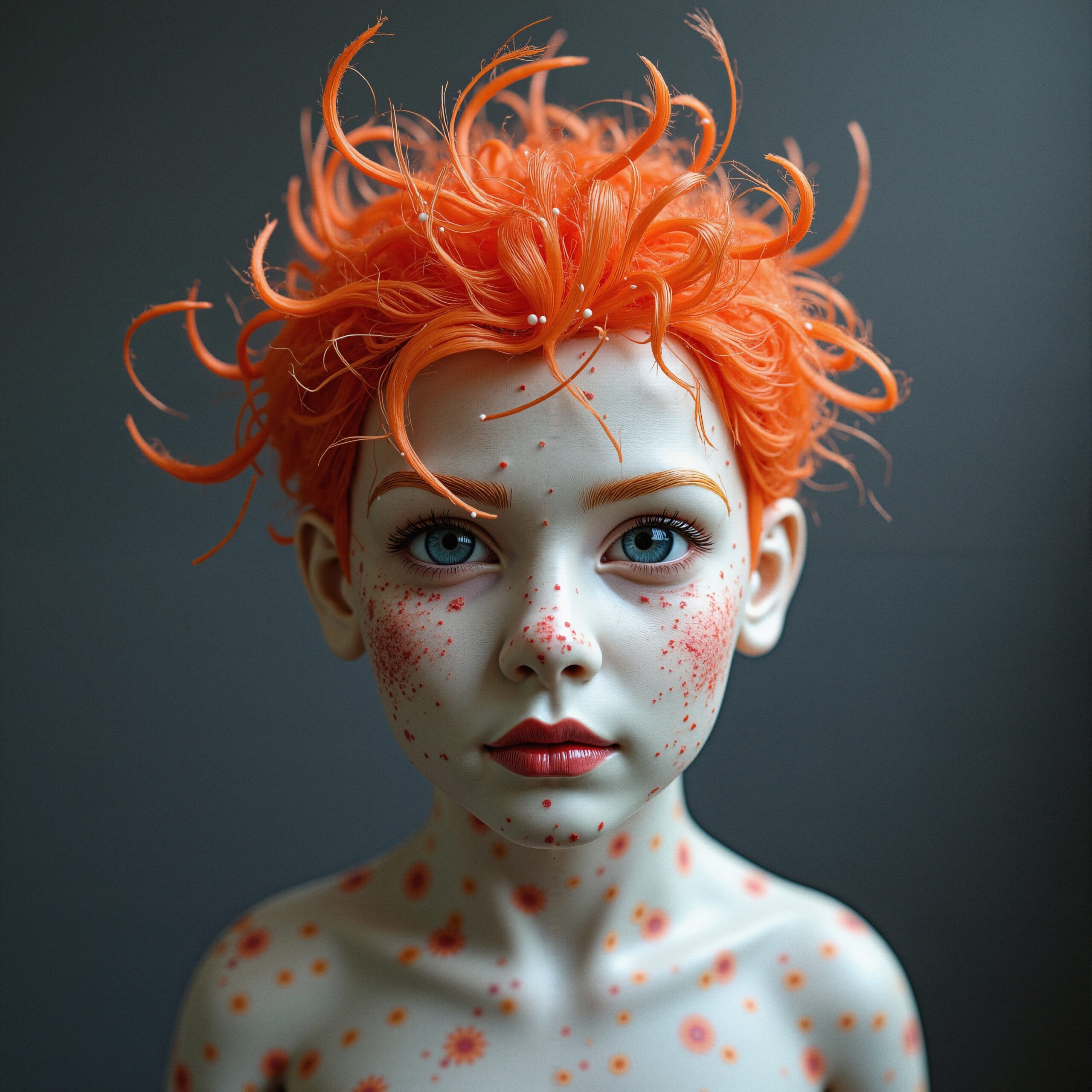Vibrant Portrait of Orange Hair
