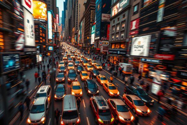 Times Square Traffic Rush Chaos