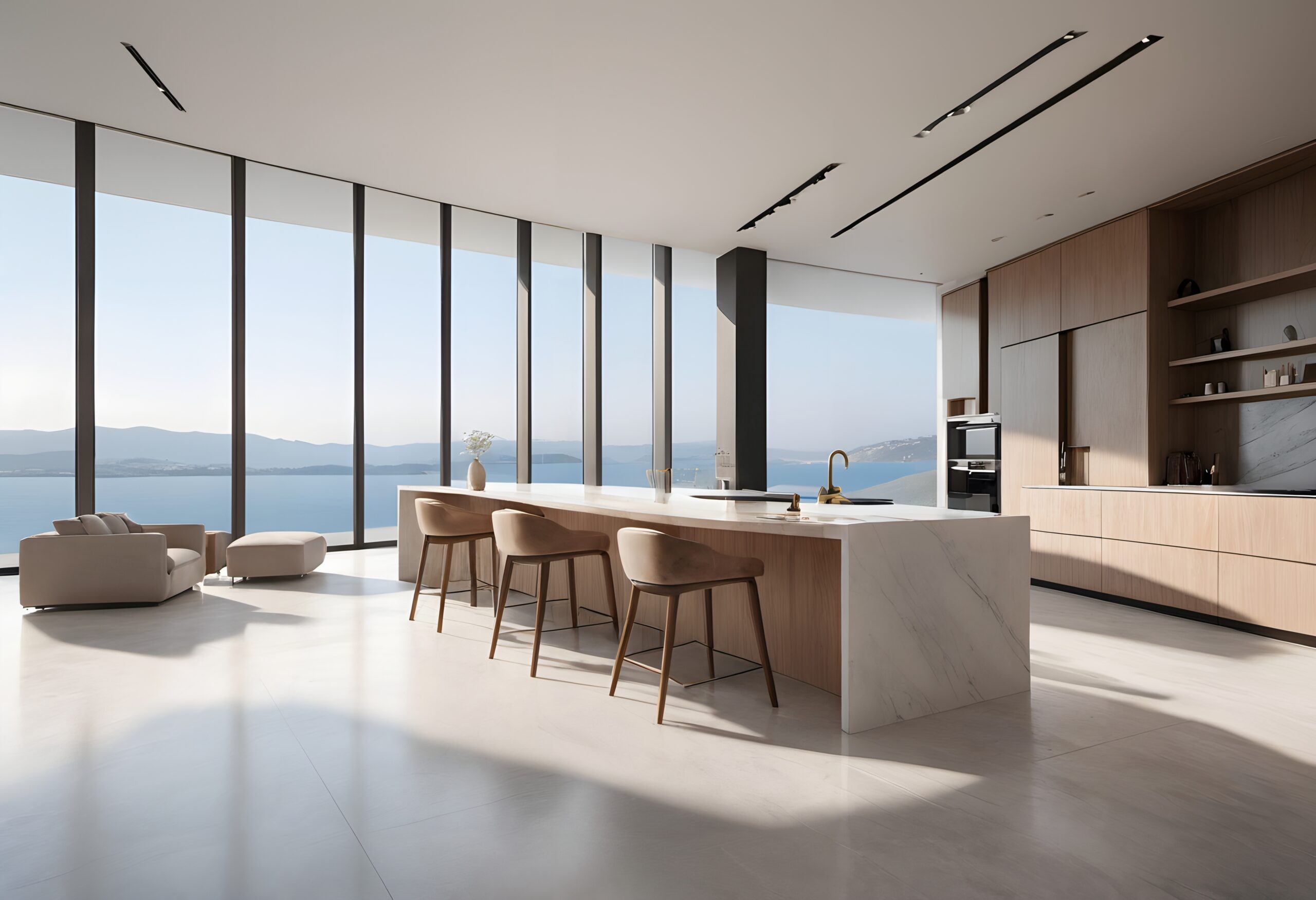 Luxury Kitchen Overlooking Ocean View