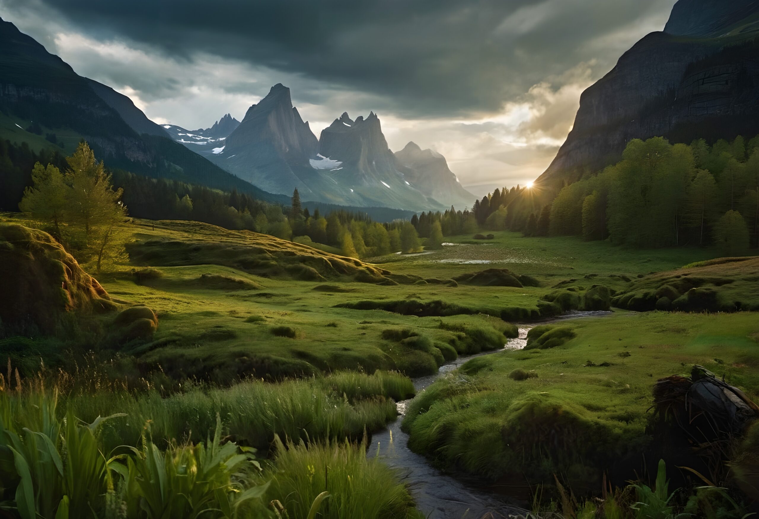 Majestic Sunset in Pristine Valley