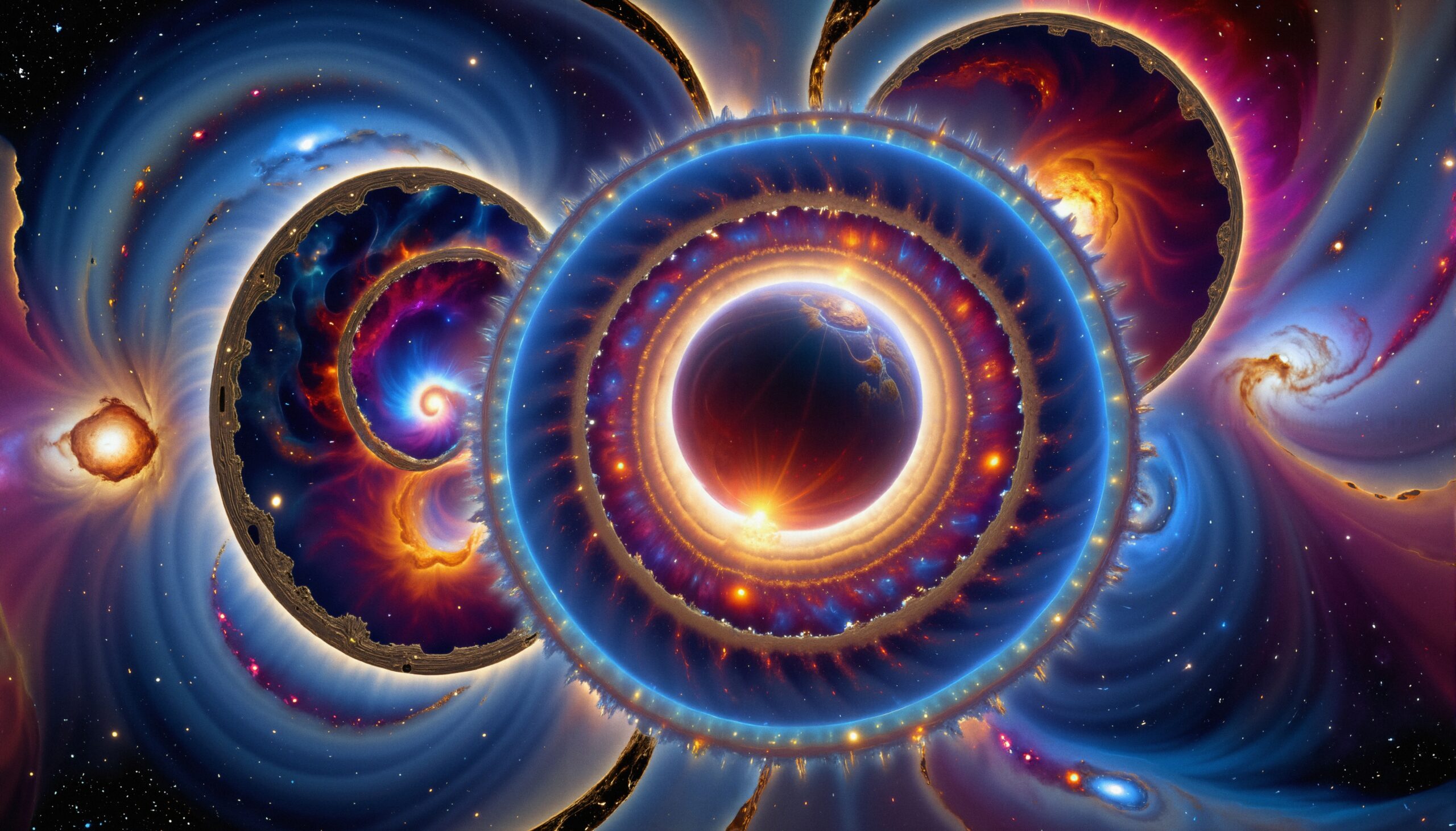 Vibrant Cosmic Energy Patterns