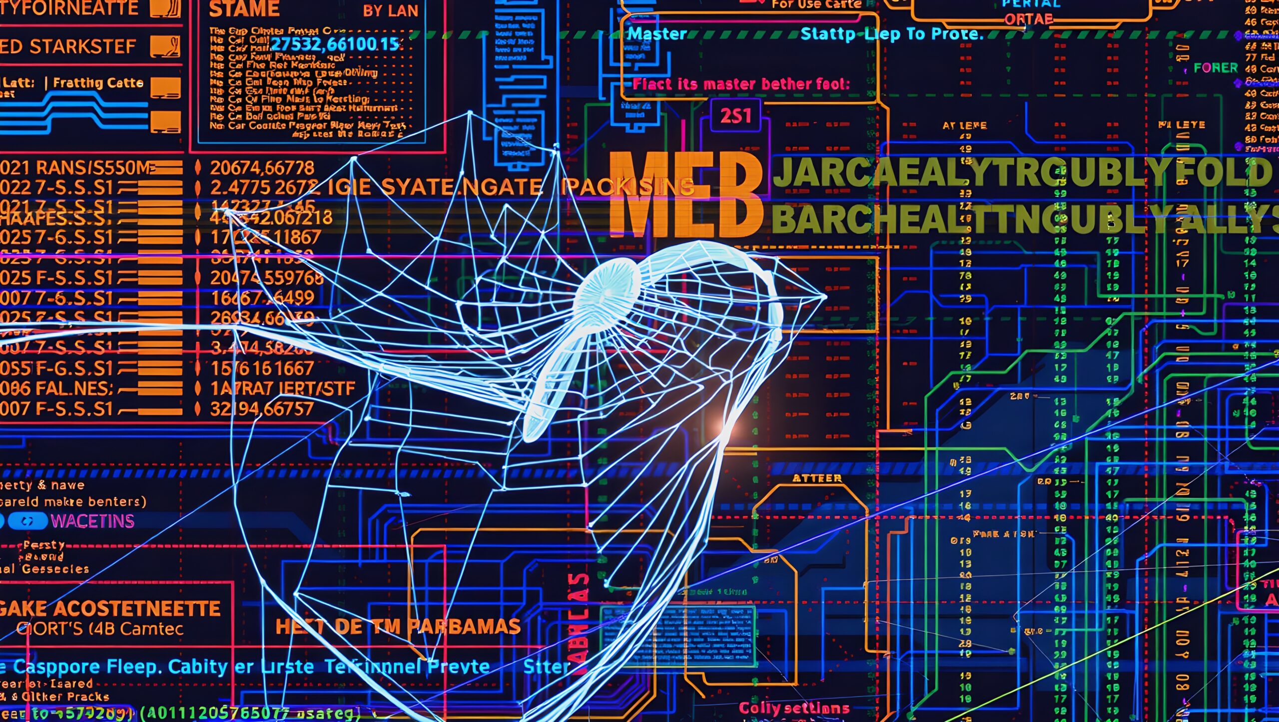 Futuristic digital interface design