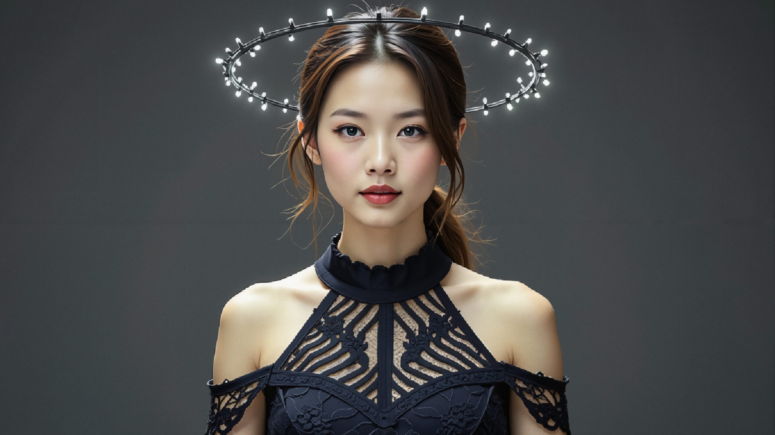 Halo-Backlit Woman in Lace