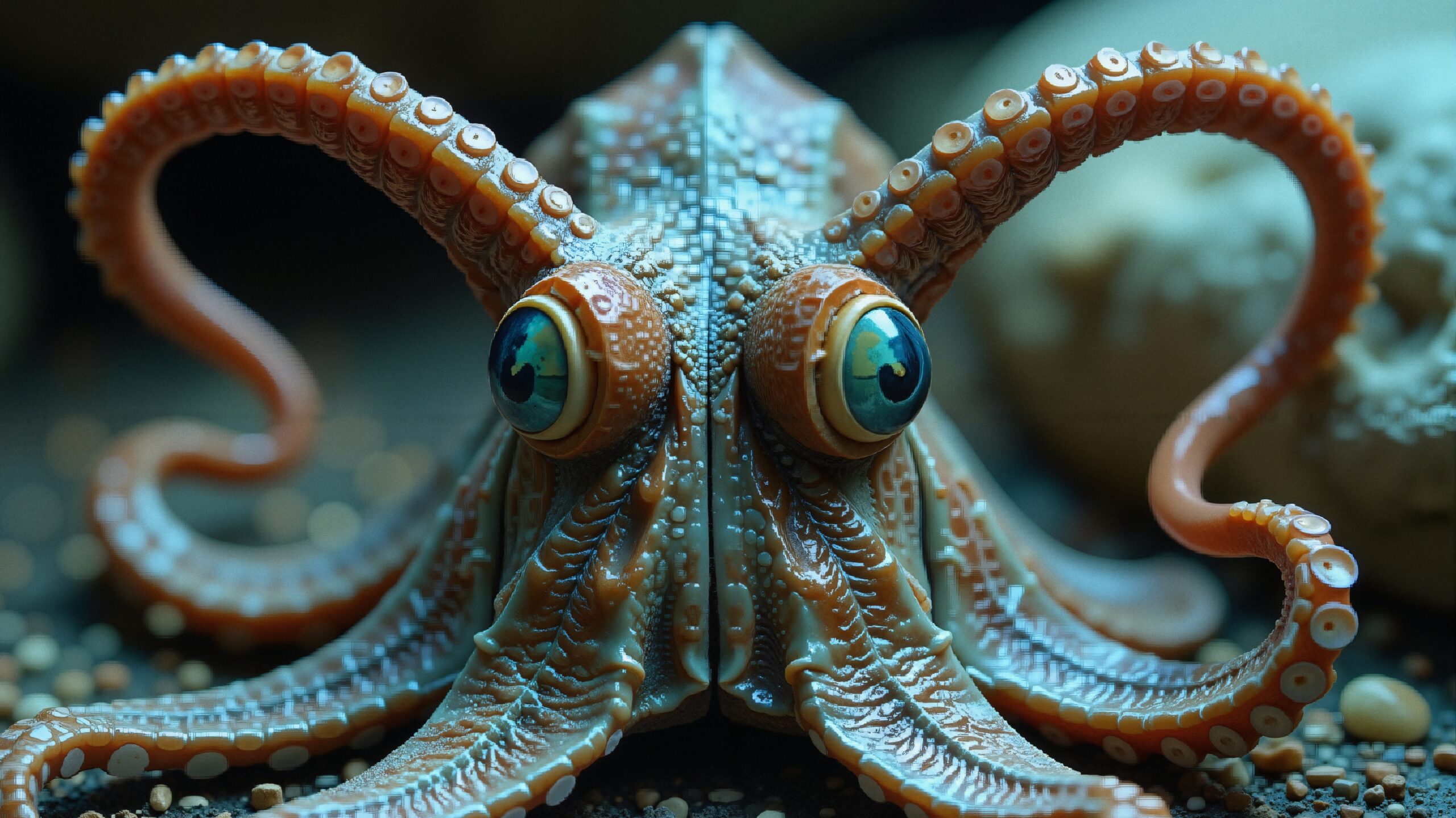 Mesmerizing Underwater Octopus Portrait