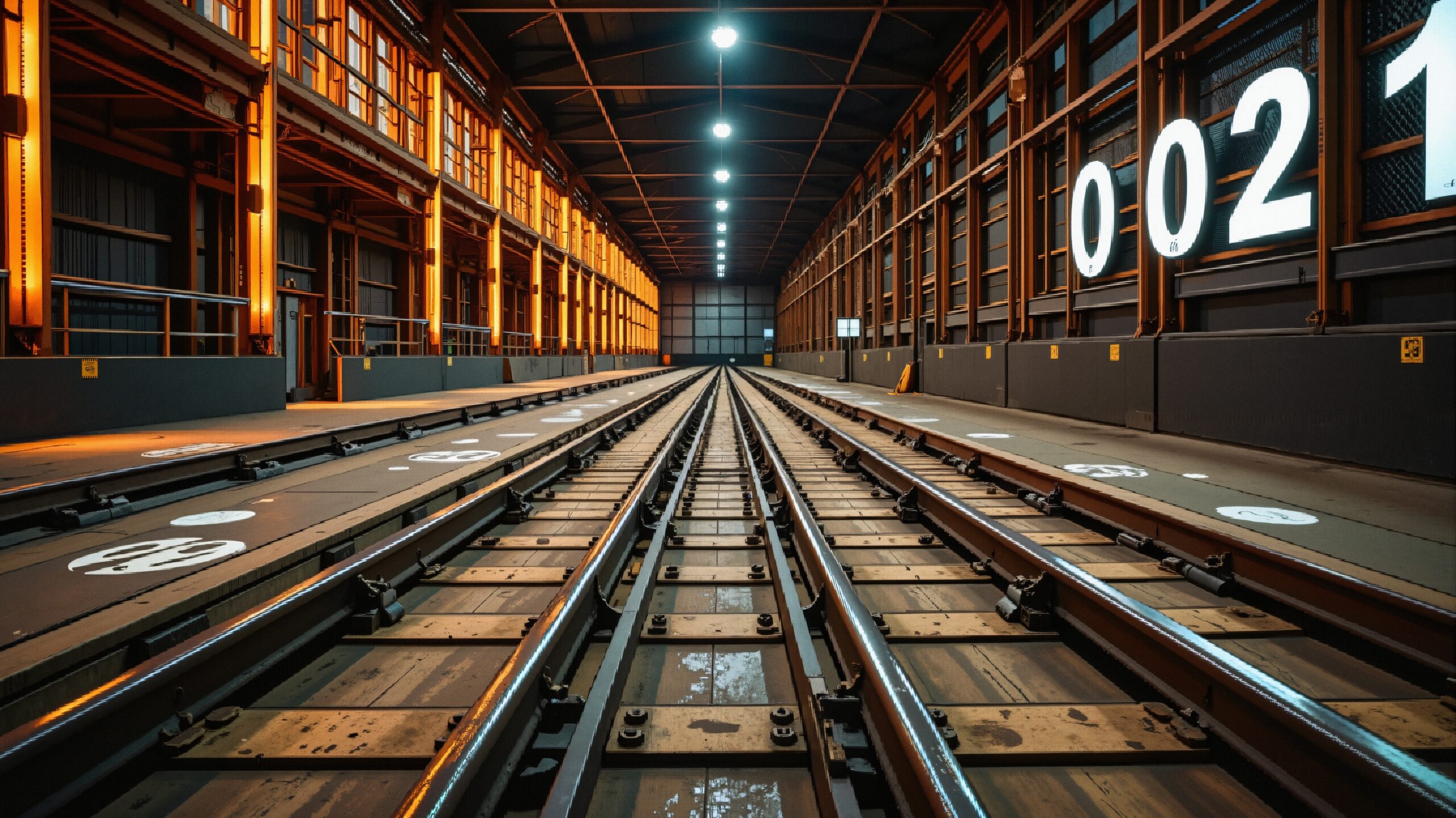 Futuristic Train Depot Interior