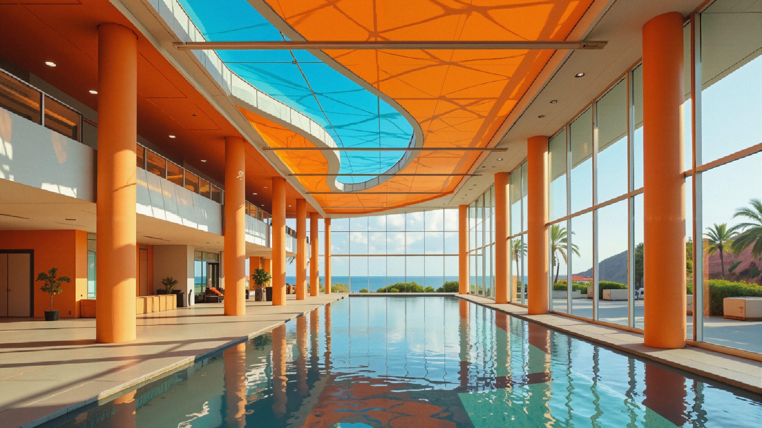 Luxurious Indoor Pool With View